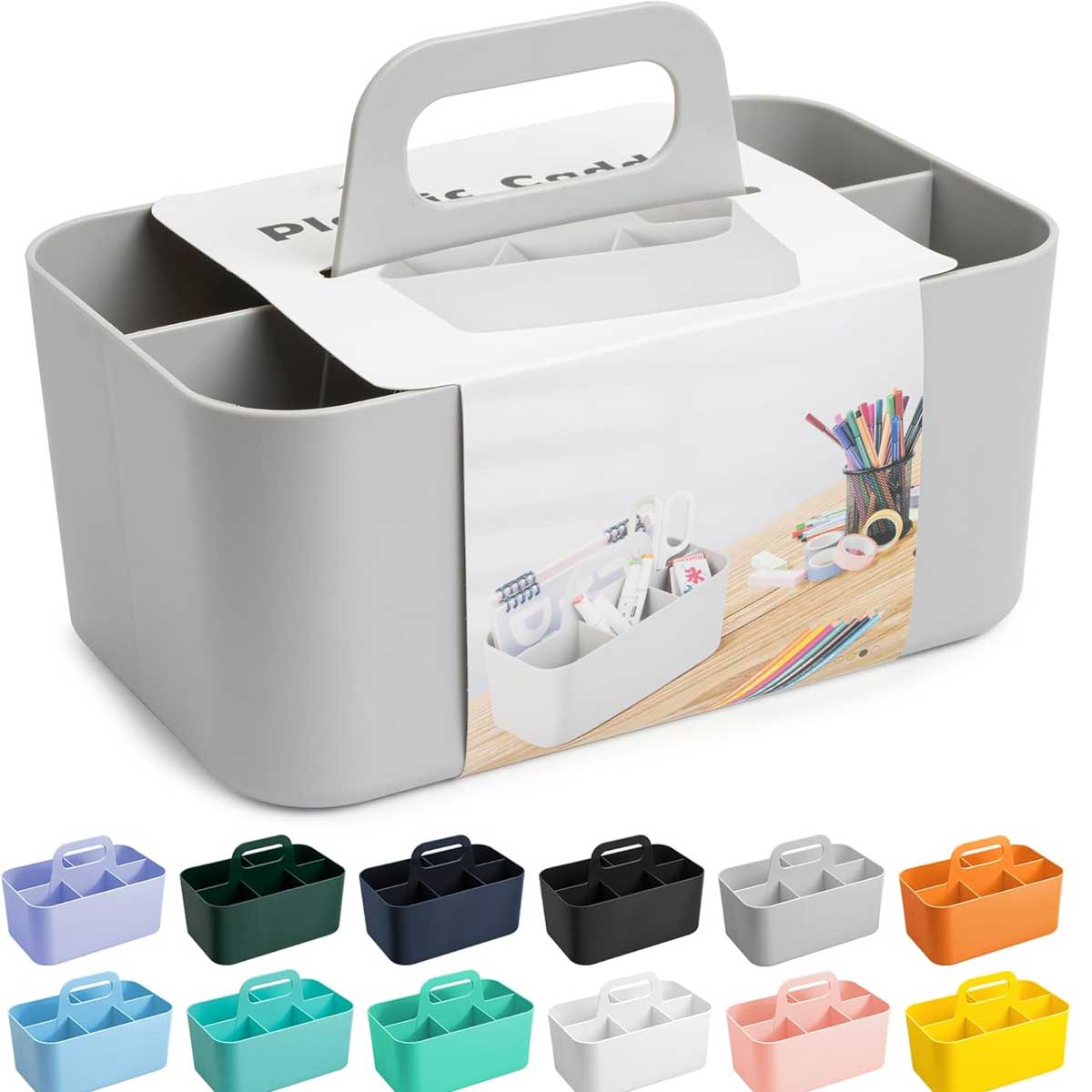Aoibox Multipurpose Caddy Organizer Plastic Caddy with Handle Stackable ...