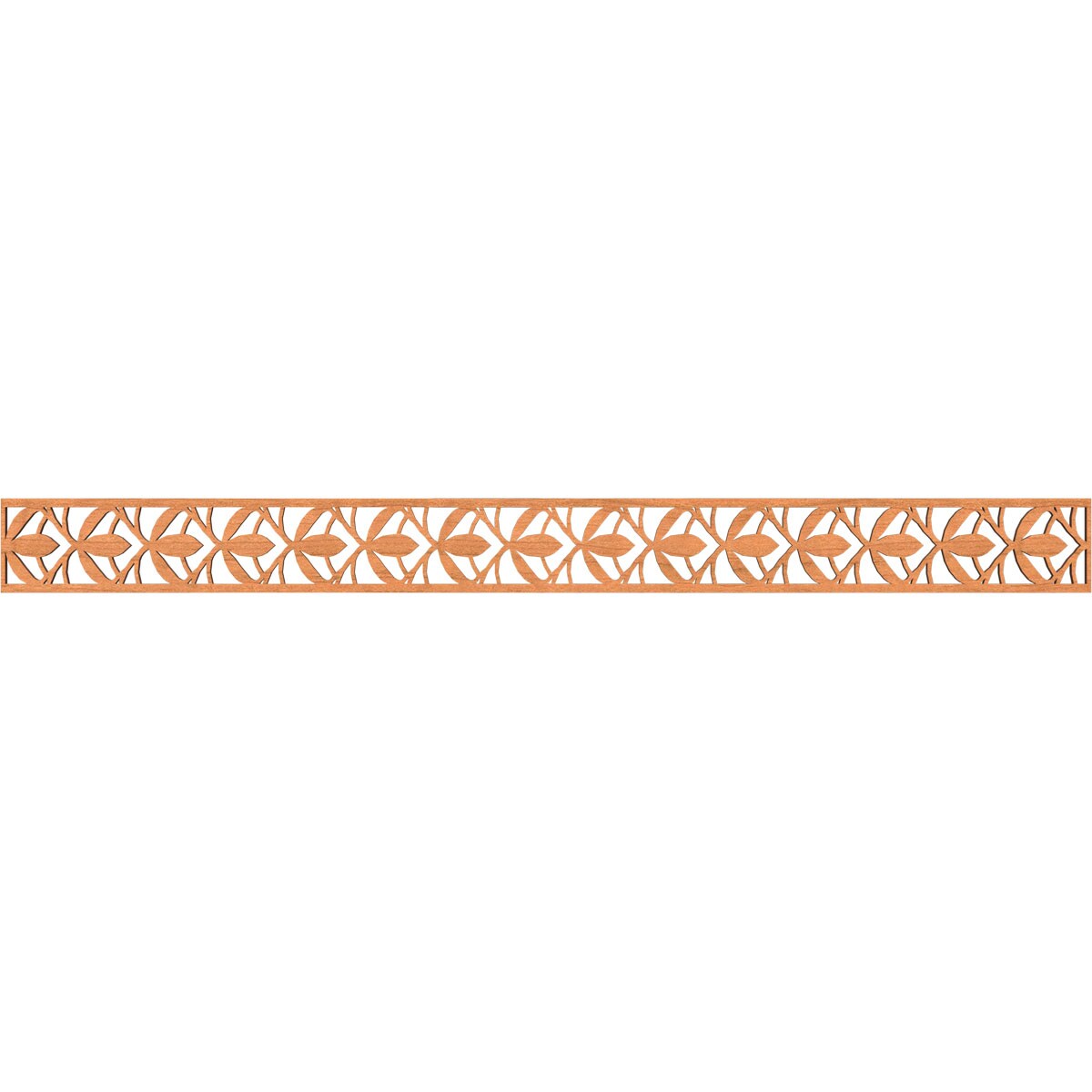 Ekena Millwork MLDA04X46SALCH Salem Fretwork Flat Trim 4-in x 3.87-ft Cherry Brown Unfinished 2156294 Pierced Wall Panel Moulding