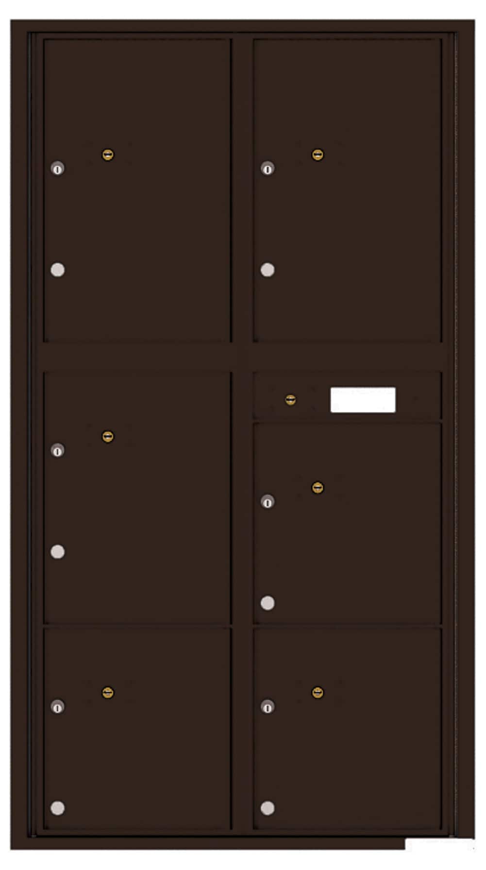 Florence 4C16D-6PDB Cluster Mount Brown Metal Lockable Cluster Mailbox