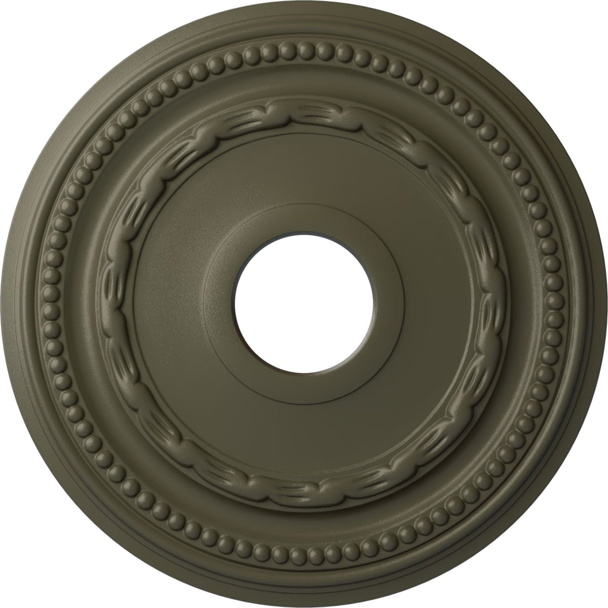 Ekena Millwork CM15FEWHF Federal 15.375-in W x 15.375-in L Painted Witch Hazel Polyurethane Whole Ceiling Medallion
