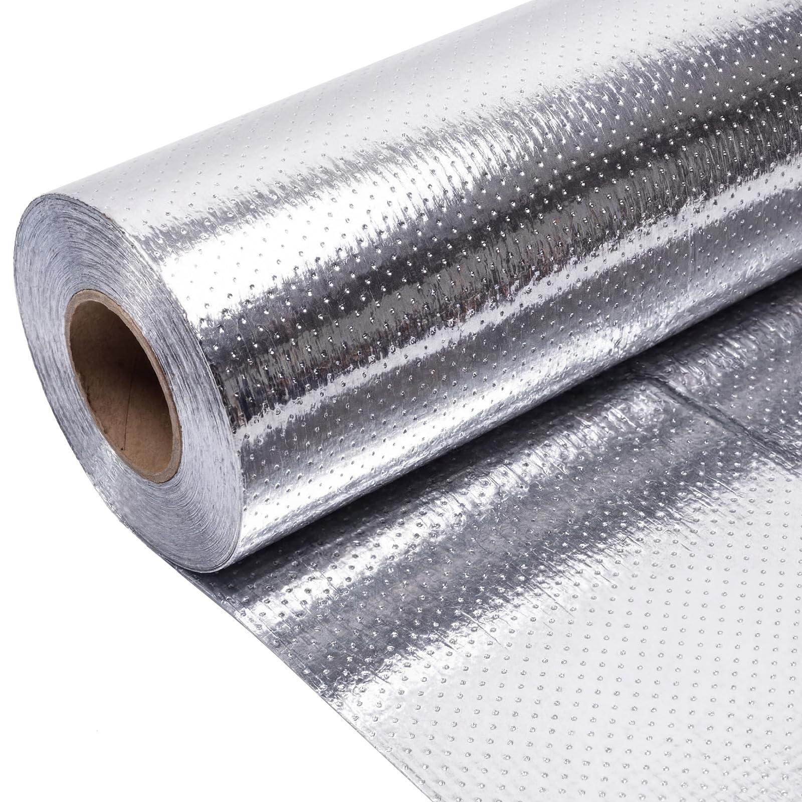 Misopily  133 Sqft 16in by 100ft Radiant Barrier Insulation Roll Heavy Duty Commercial Grade Double Sided Perforated Reflective Foil House Wrap
