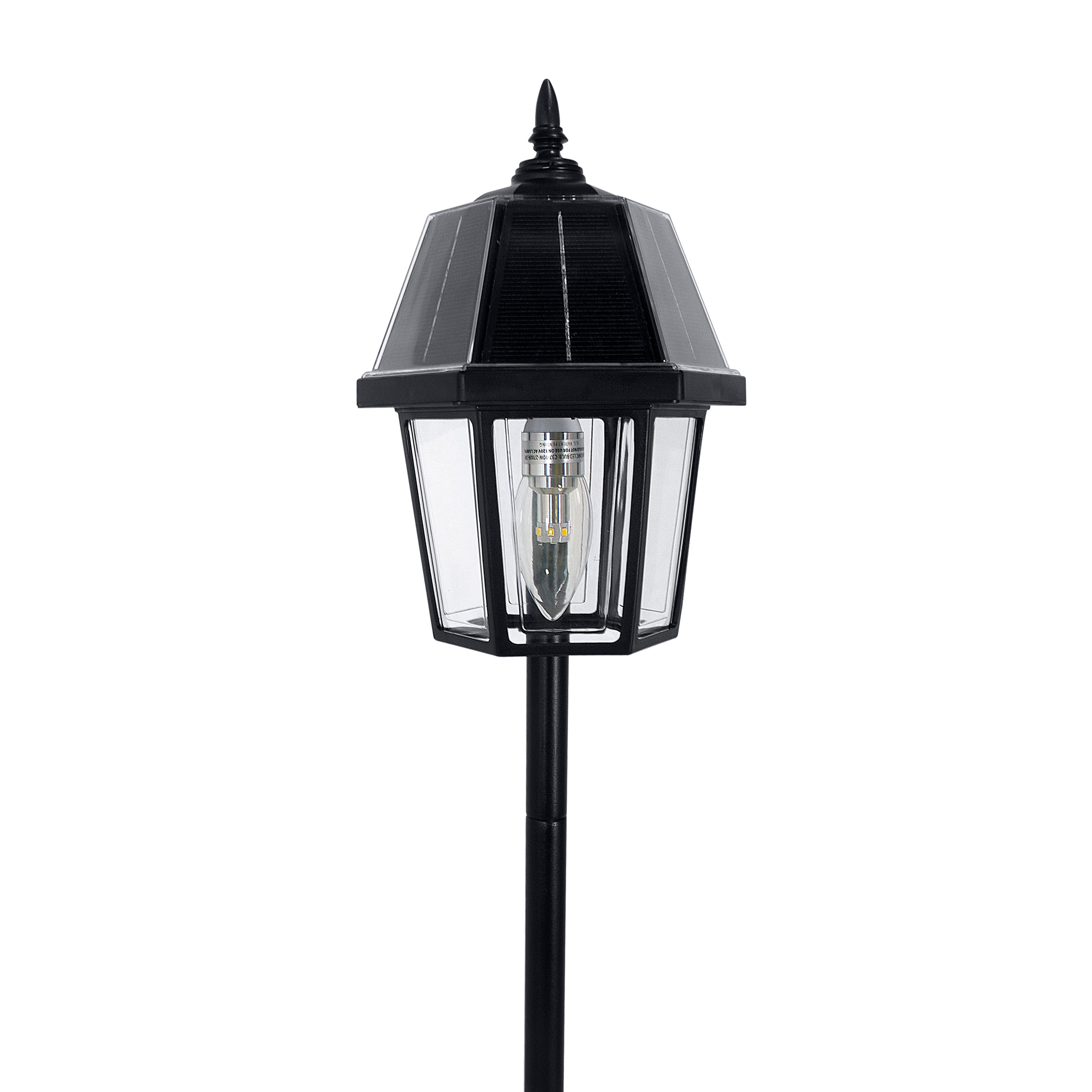 Gama Sonic Garden light 80-Lumen 0.42-Watt Black Solar LED Outdoor Path ...