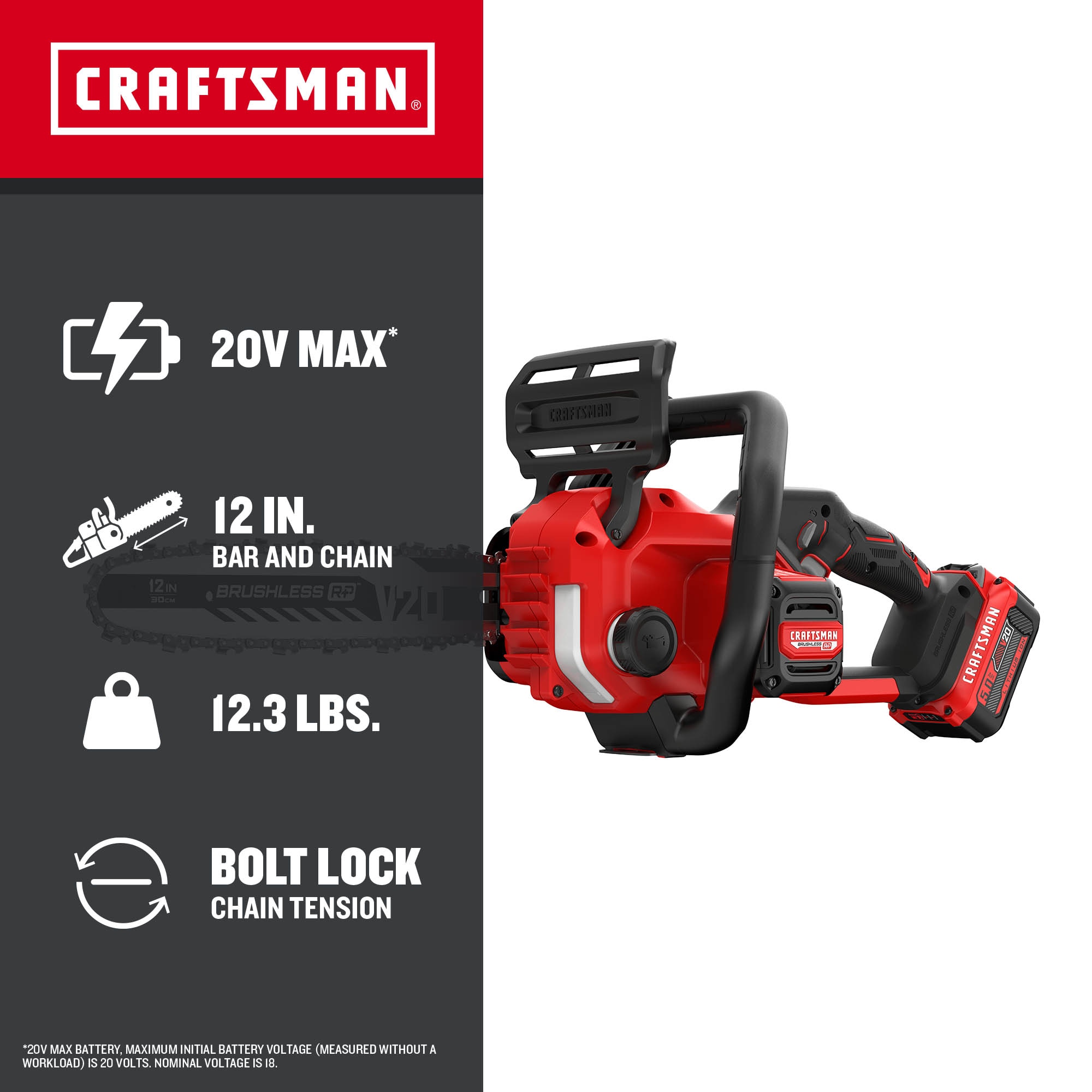 CRAFTSMAN CMCCS630P1 Cordless-Chainsaw - View #2