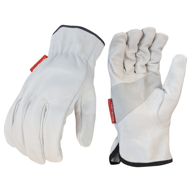 CRAFTSMAN Large White Leather Gloves, (1-Pair) in the Work Gloves  department at
