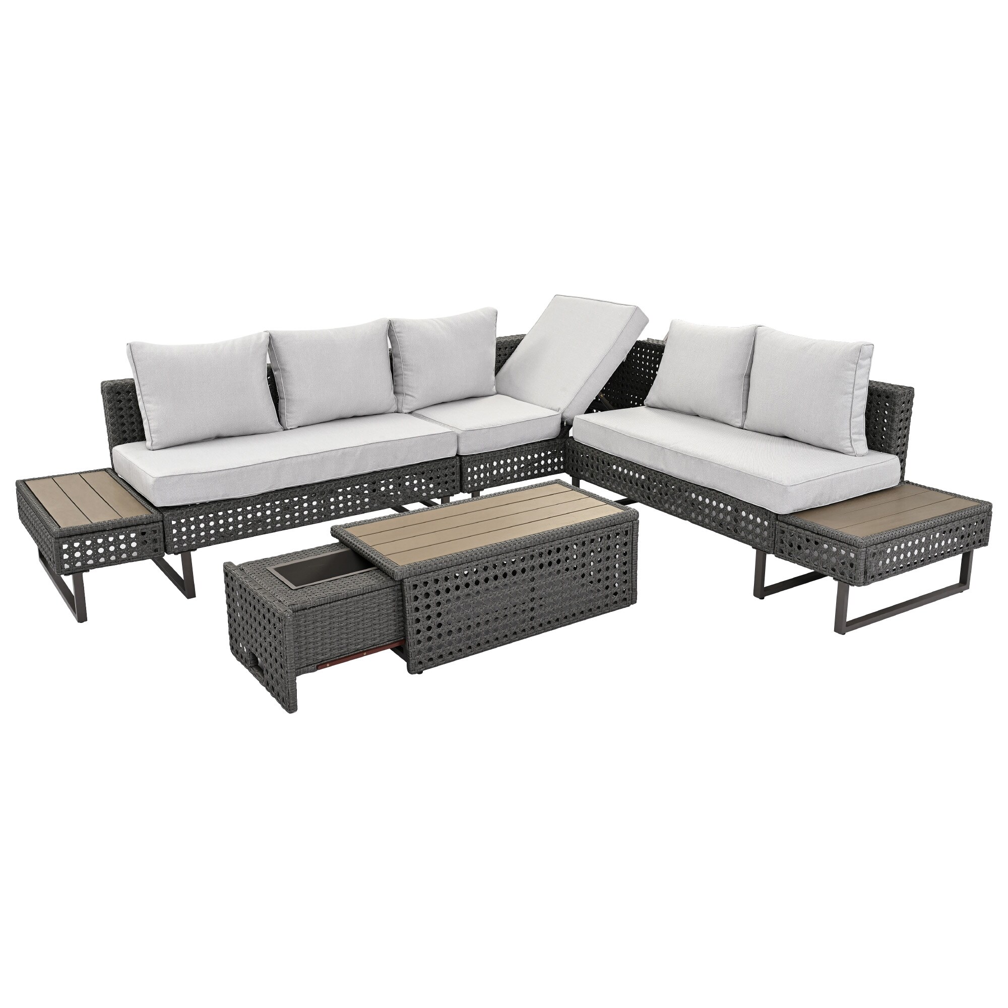 SINOFURN SYB260077GY Patio-Sofas-Daybeds - View #15