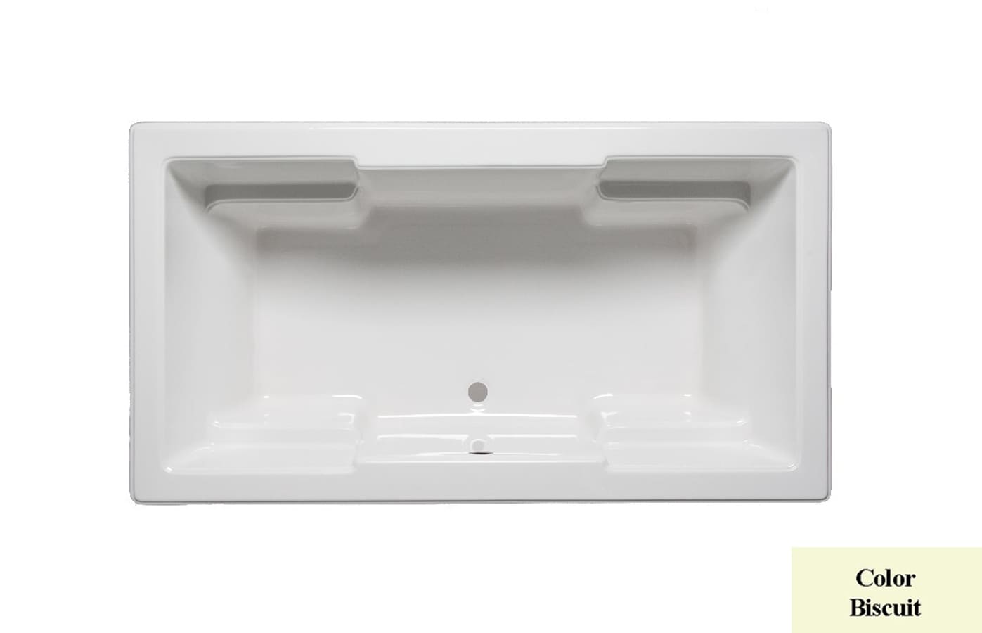 Laurel Mountain 3666RT528 Reading ll 36-in x 66-in Biscuit Acrylic Drop-In Soaking Bathtub (Front Center Drain)