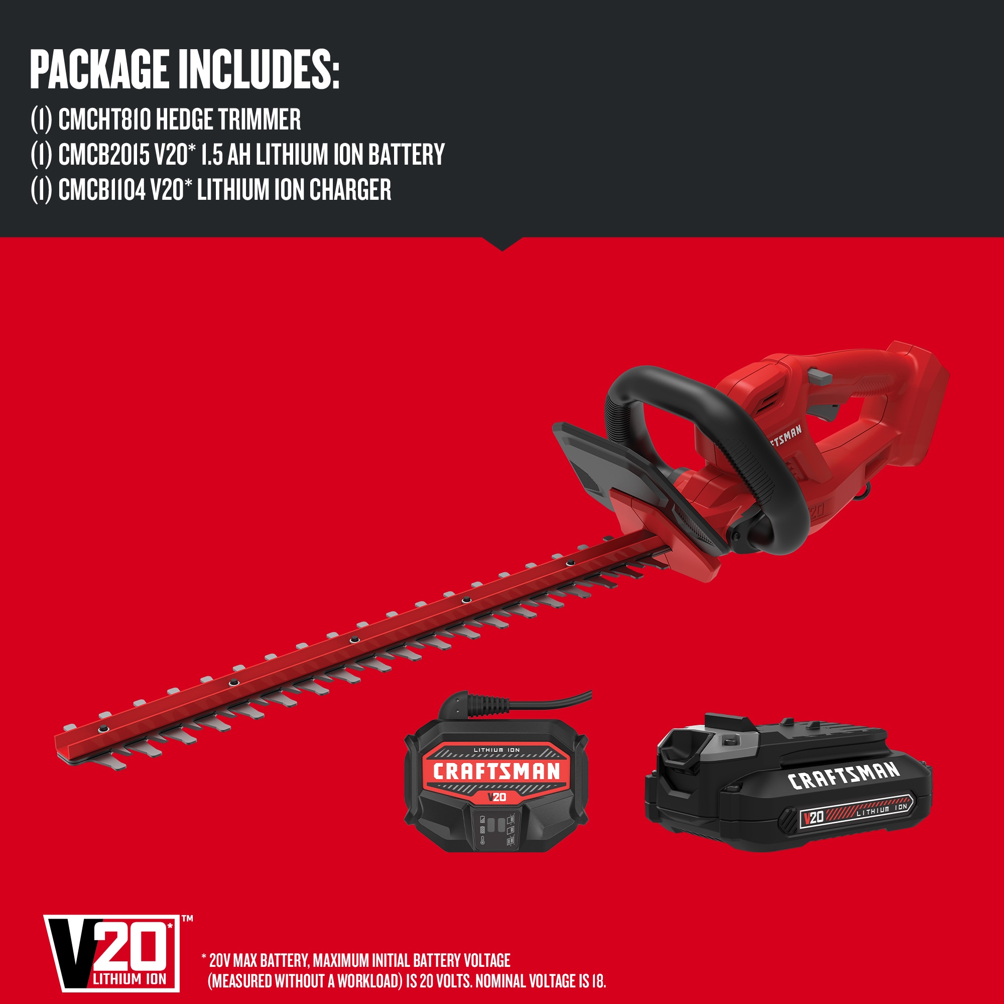 BLACK+DECKER POWERCUT 20-volt Max 22-in Battery Hedge Trimmer 1.5 Ah  (Battery and Charger Included) in the Hedge Trimmers department at