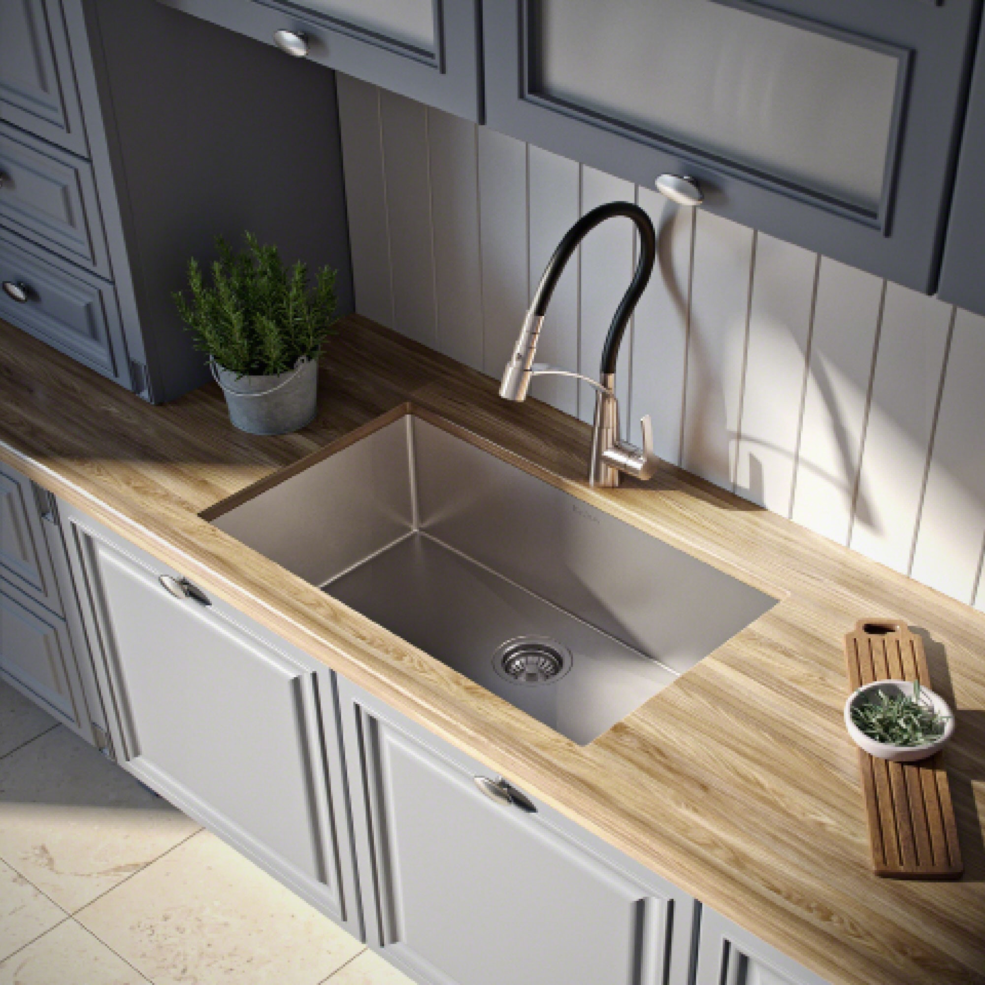 Kraus KHU100-32-100-75MB Kitchen-Sinks - View #4