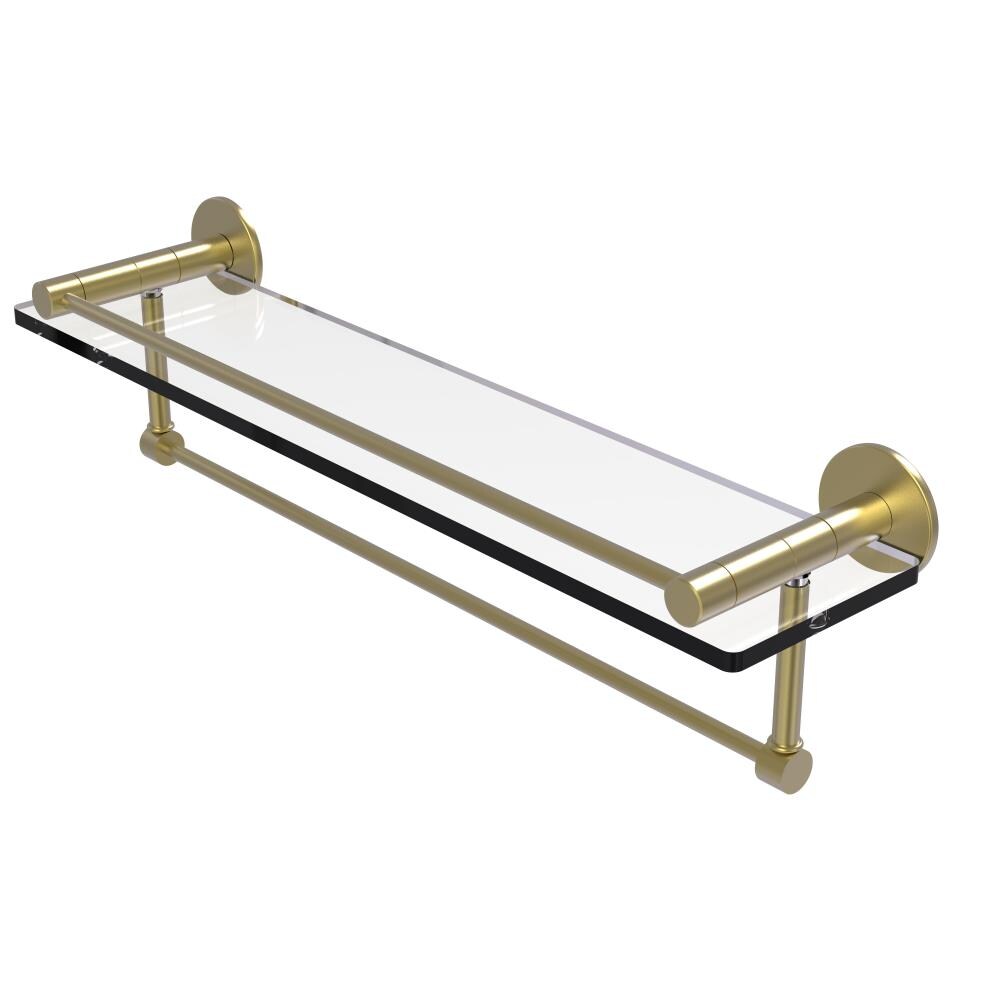 Allied Brass FR-1-22GTB-SBR Fresno Satin 1-Tier Brass Wall Mount Bathroom Shelf (22-in X 5-in)