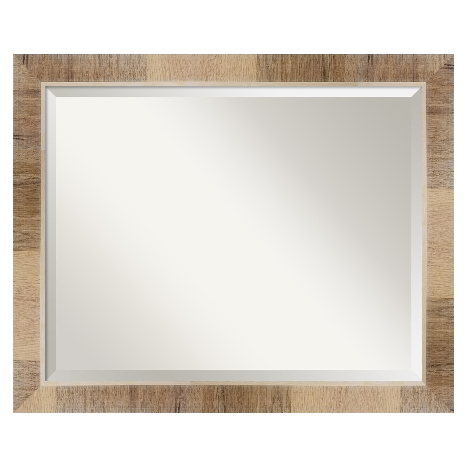 Amanti Art DSW4093007 Natural White Wash 32.25-Inches x 26.25-Inches Framed Rectangle Bathroom Vanity Mirror ( Distressed Brown,Natural,White )