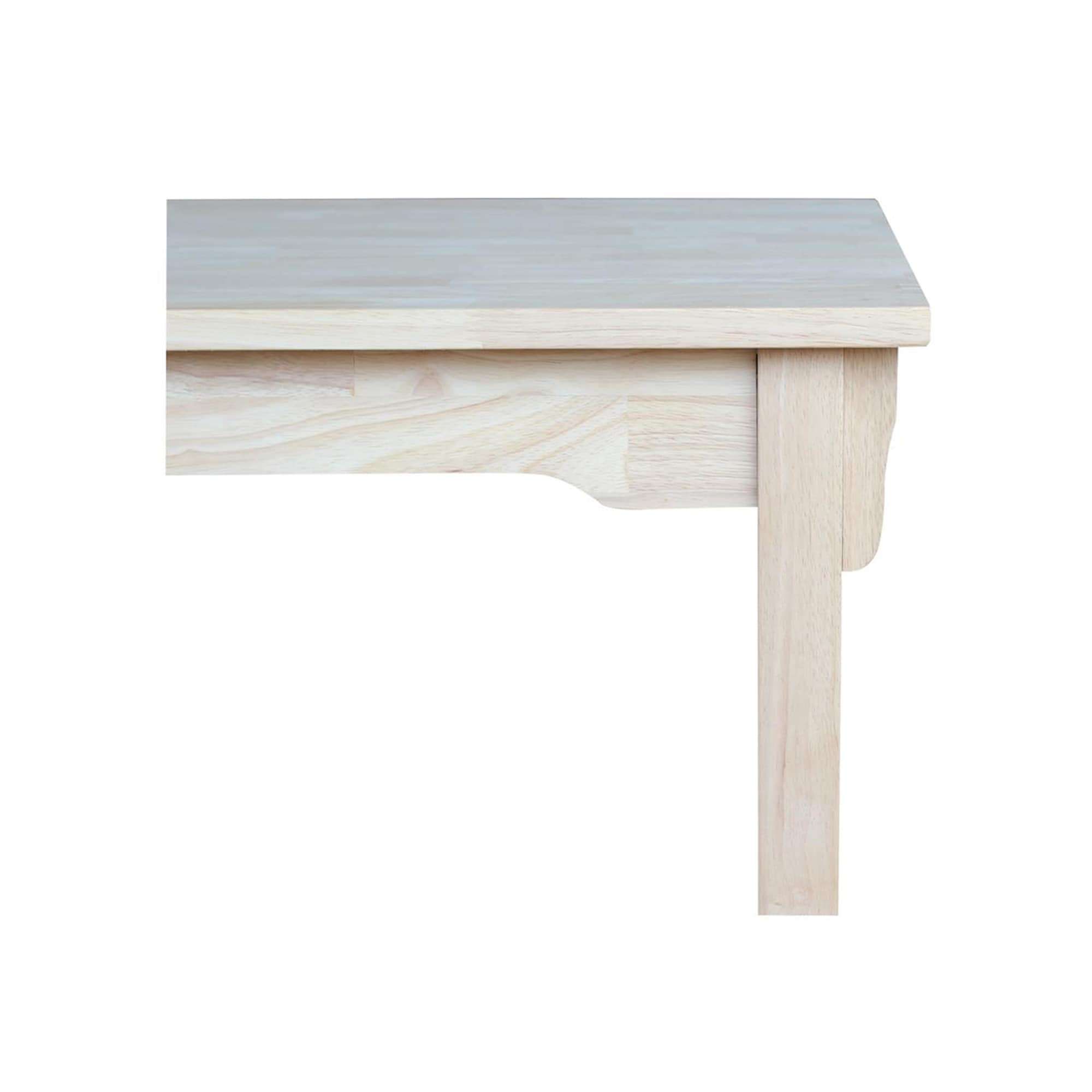 Unfinished Parawood Mission Counter Height Dining Table