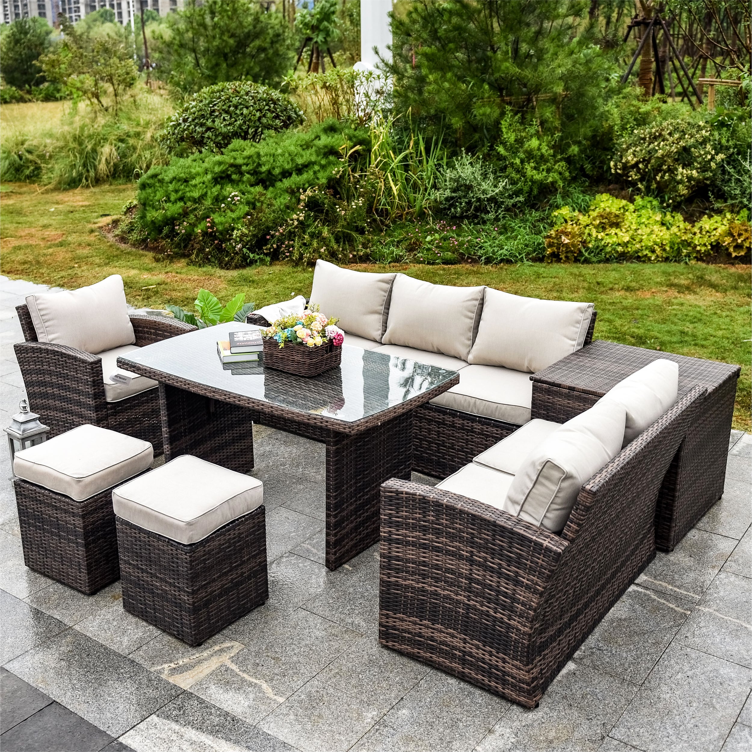 Moda Furnishings CMAS-1403B-BR Patio-Conversation-Sets - View #13