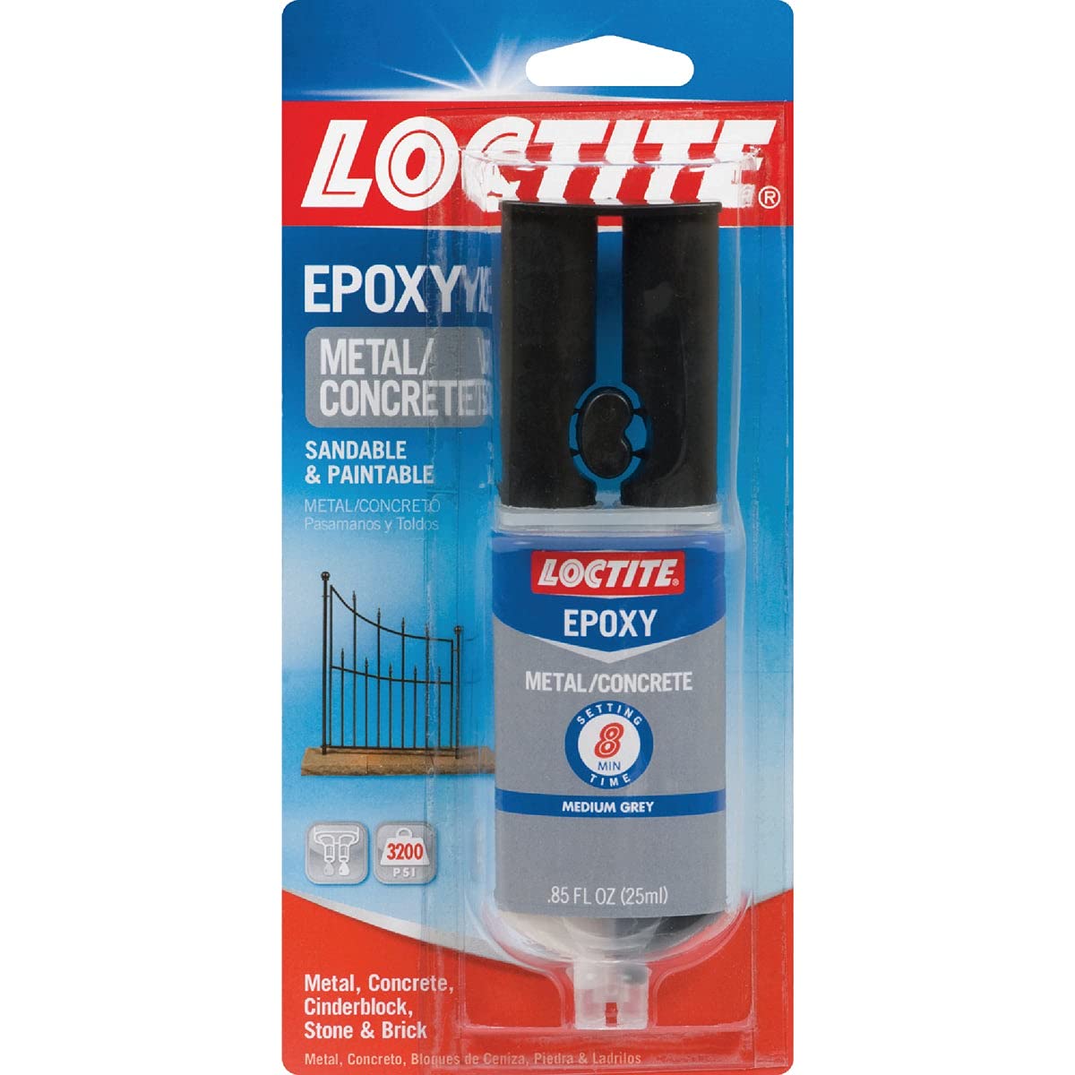 LOCTITE 1919325 0.85 fl oz Metal Concrete Epoxy #191932500