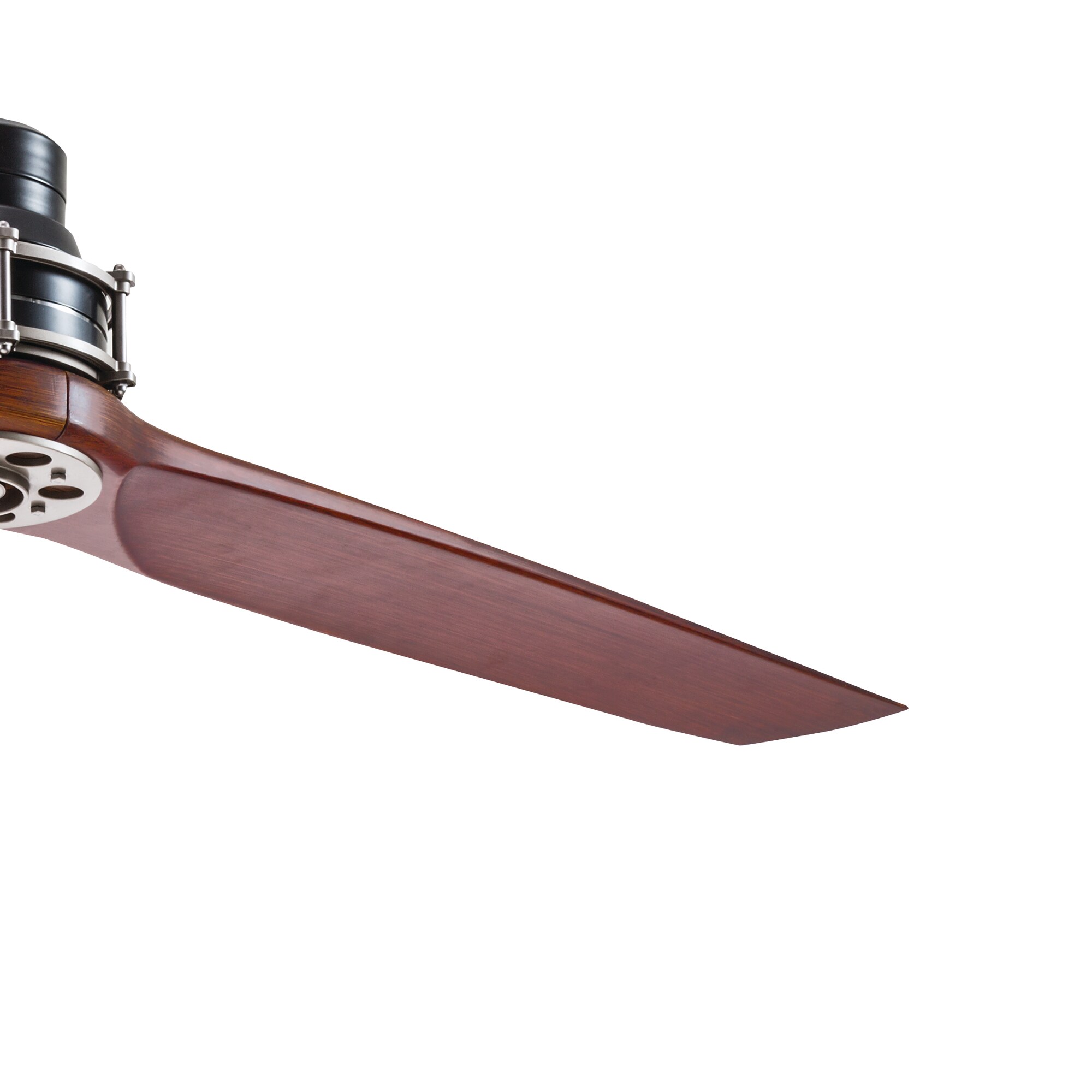 Kichler 56-in Satin Black with Antique Pewter Accents Indoor Ceiling Fan with Remote (2-Blade)