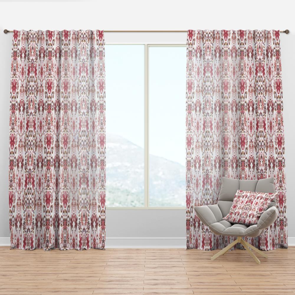 Designart CTN24315-52-120 120-Inches Pink Abstract Room darkening Thermal lined Rod pocket Single curtain panel