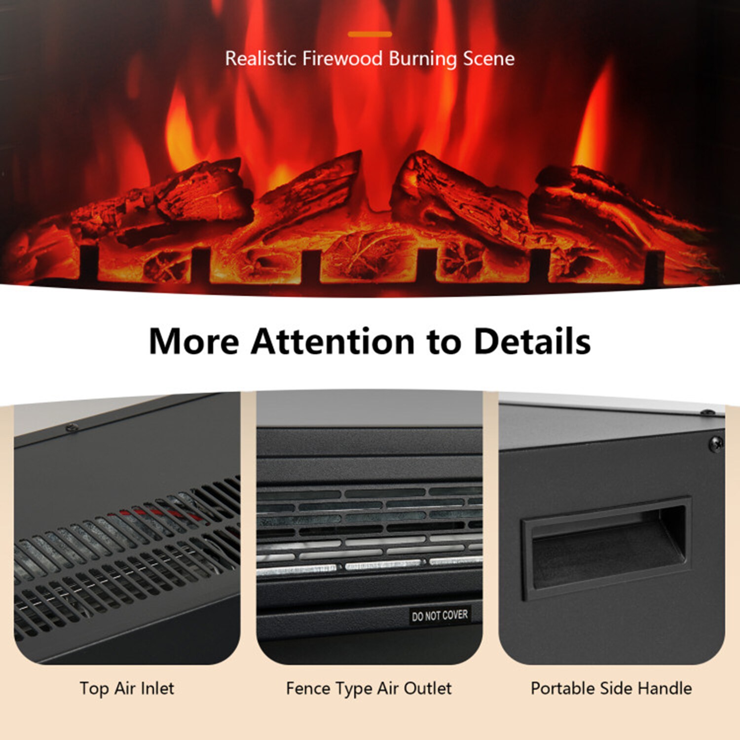 Mondawe MO-FP10048US Electric-Fireplaces - View #5