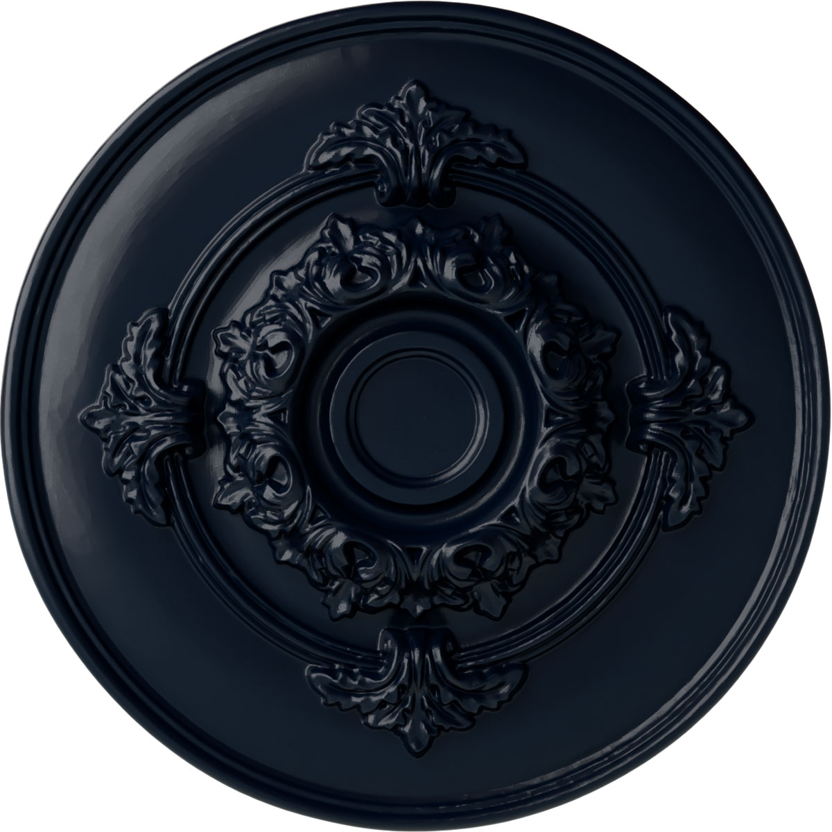 Ekena Millwork CM13MOMDF Monique 13.75-in W x 13.75-in L Painted Midnight Dream Polyurethane Whole Ceiling Medallion