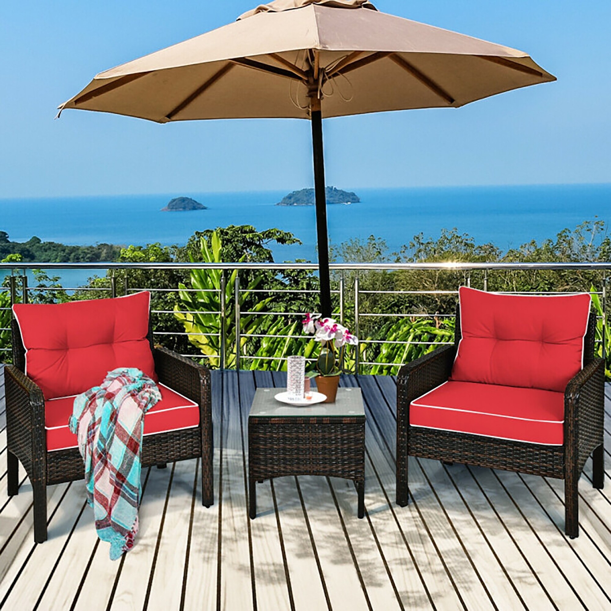 CASAINC CEW-HZ012RDDB05 Patio-Conversation-Sets - View #2