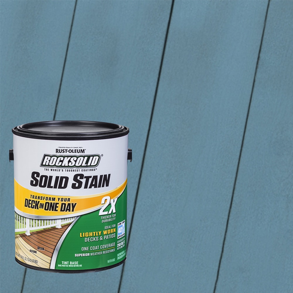Rust-Oleum 319772T RockSolid 2X Solid Stain Pre-Tinted Porch Solid Exterior Wood Stain and Sealer in One ( 1-gallon )