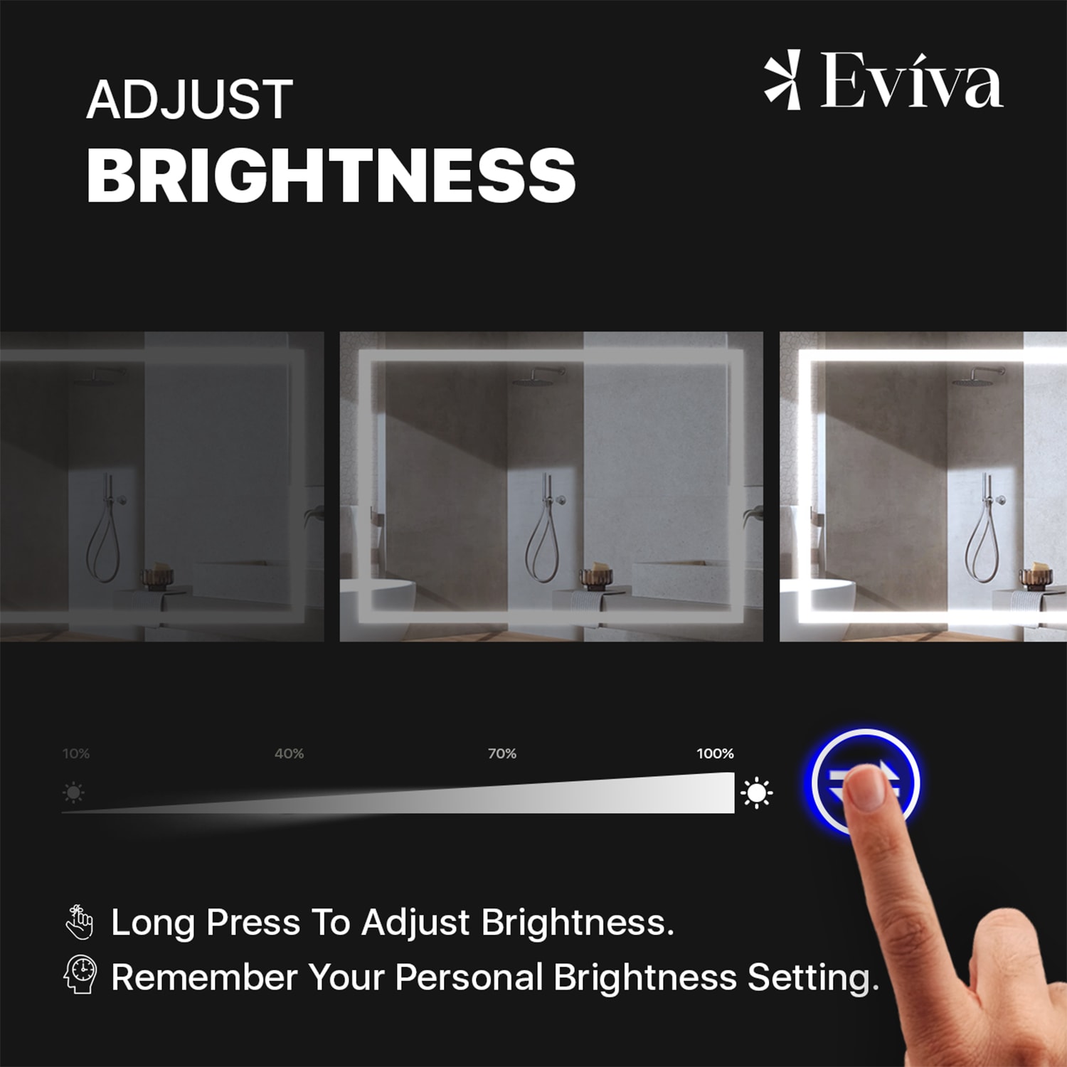 Eviva EVMR101-48X36-LED Framed-Bath-Mirrors - View #5