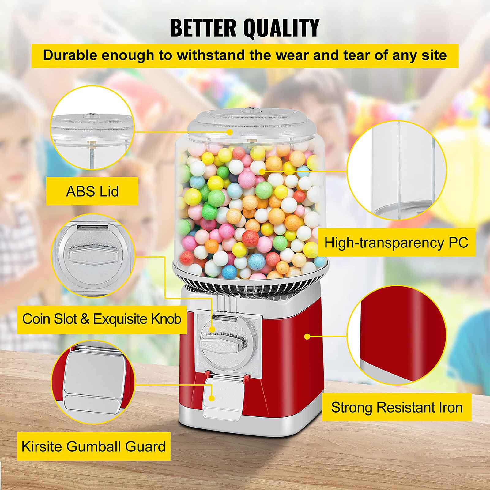 Gumball Machine Toy Banks with Gum - 2 Pc.