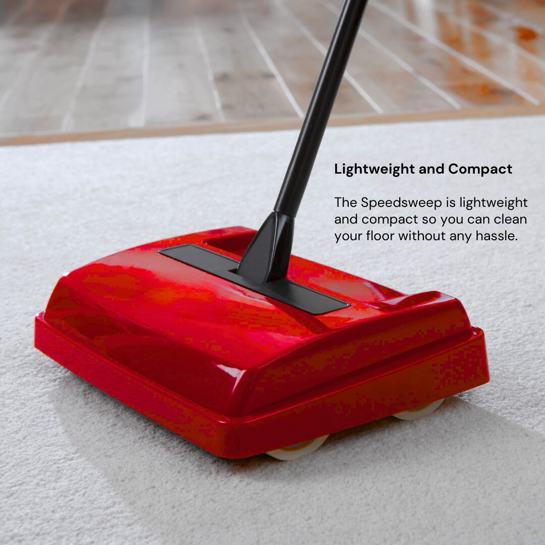 Speedsweep Red Compact Manual Carpet Sweeper