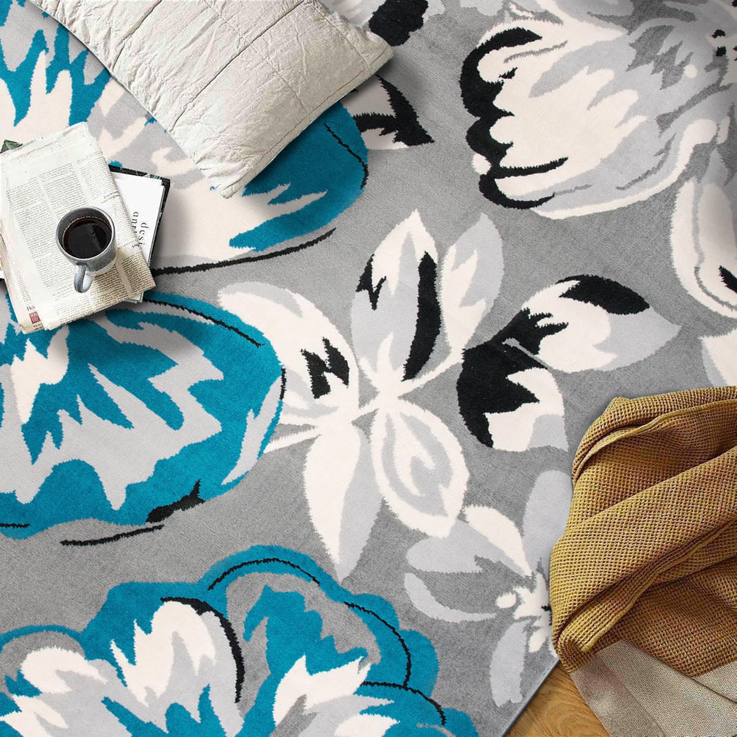 World Rug Gallery 9098 BLUE 6X9 rugs - View #6