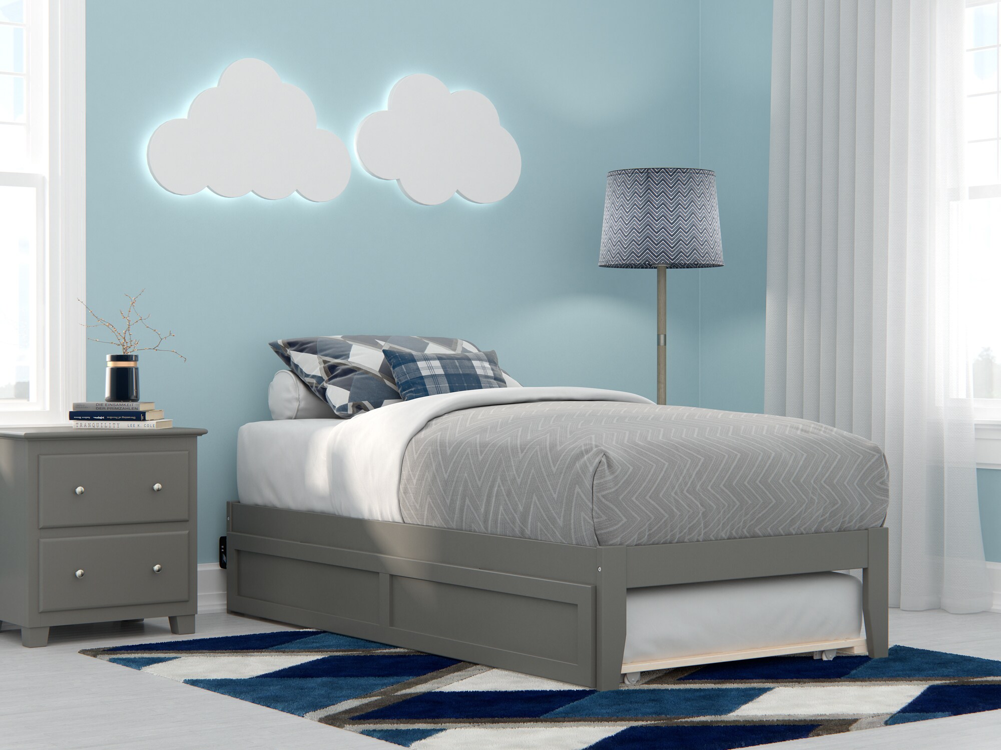 AFI Furnishings AG8011229 Colorado Grey Twin Wood Trundle Bed