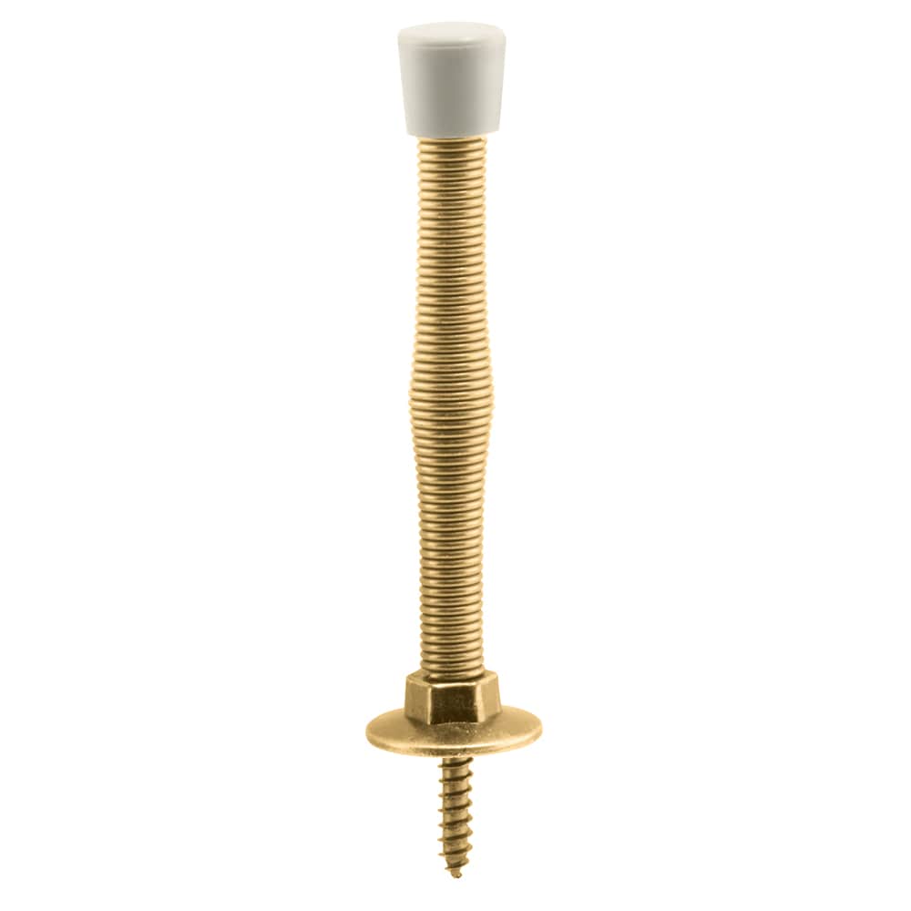 Prime-Line MP9000-100 3-in Polished brass Spring Door Stop 100 -Pack