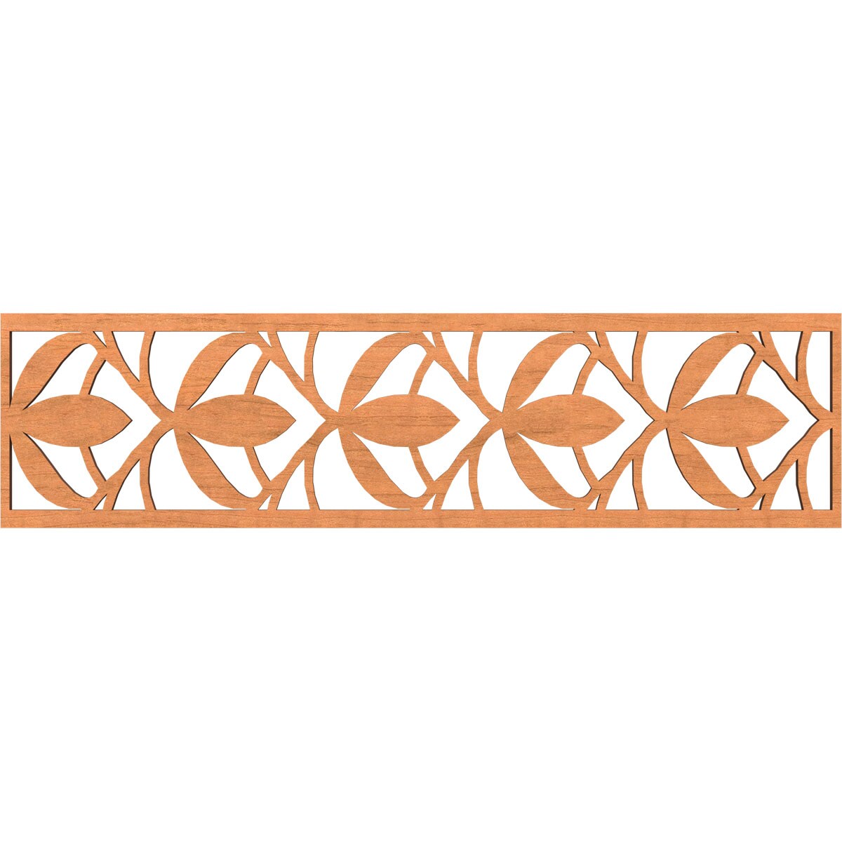 Ekena Millwork MLDB12X47SALCH Salem Fretwork Flat Trim 12-in x 3.92-ft Cherry Brown Unfinished 2156493 Pierced Wall Panel Moulding