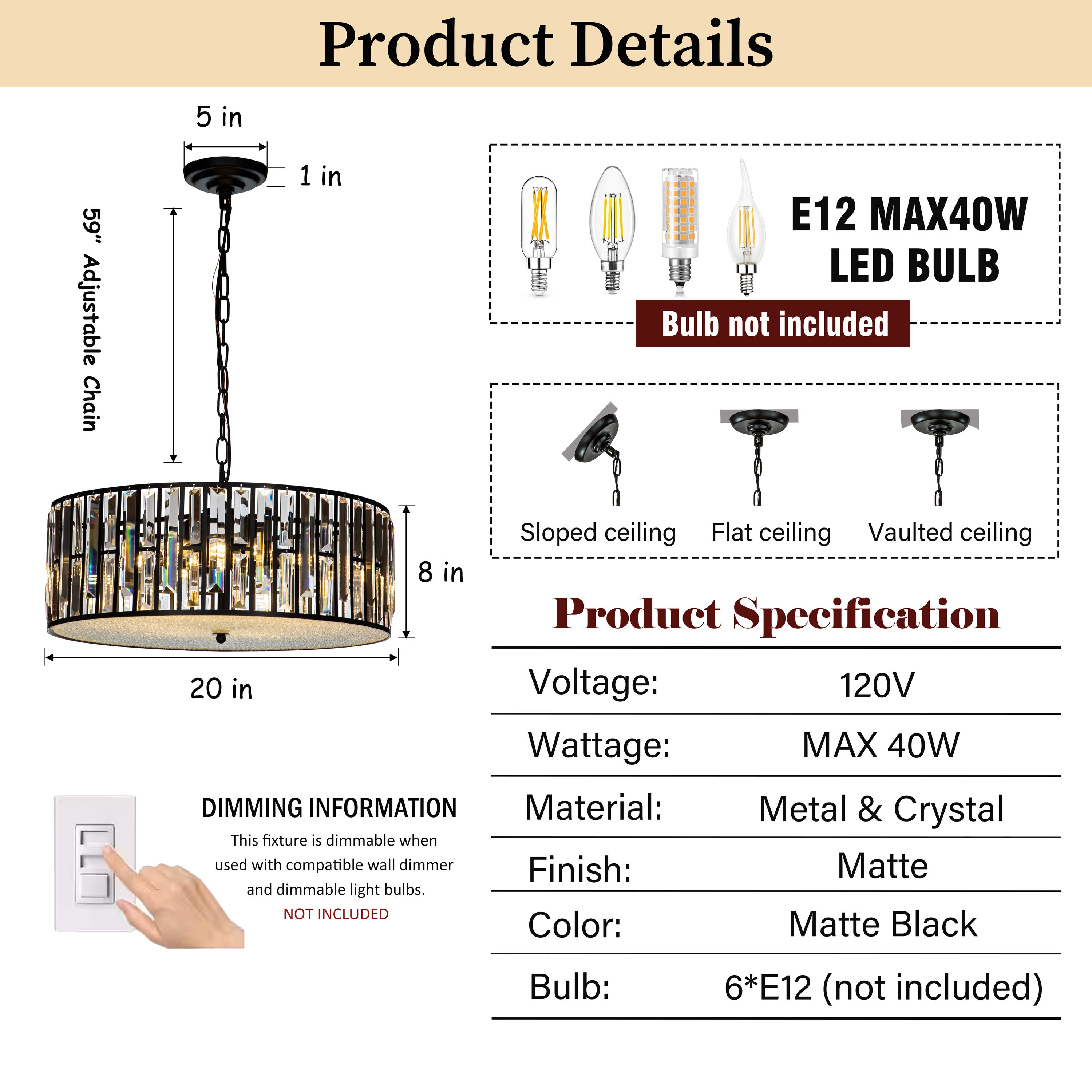 AloaDecor Lighting L7011D52MB10A b090015 - View #3