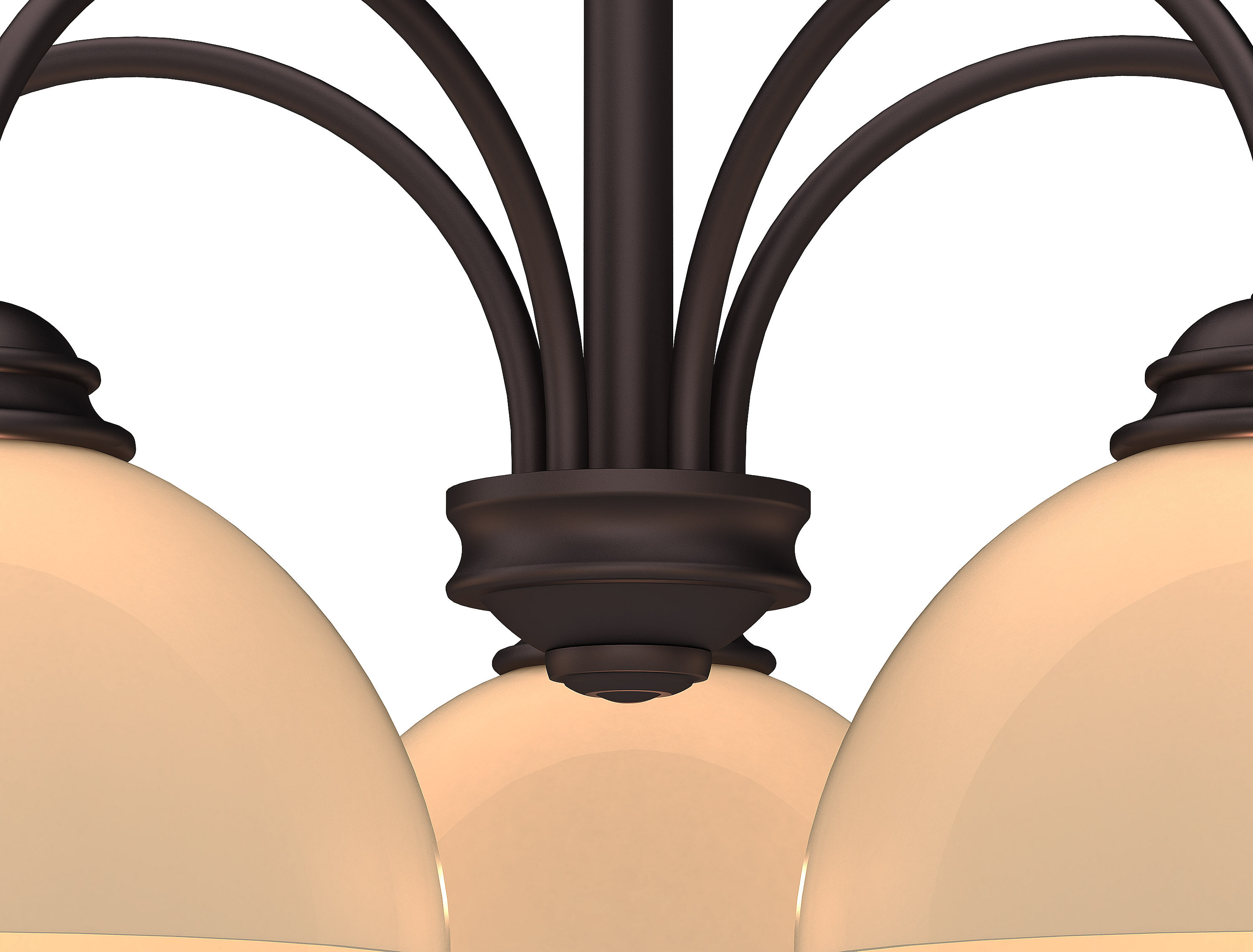 Bernice Antique Bronze 5-Light Shaded Chandelier