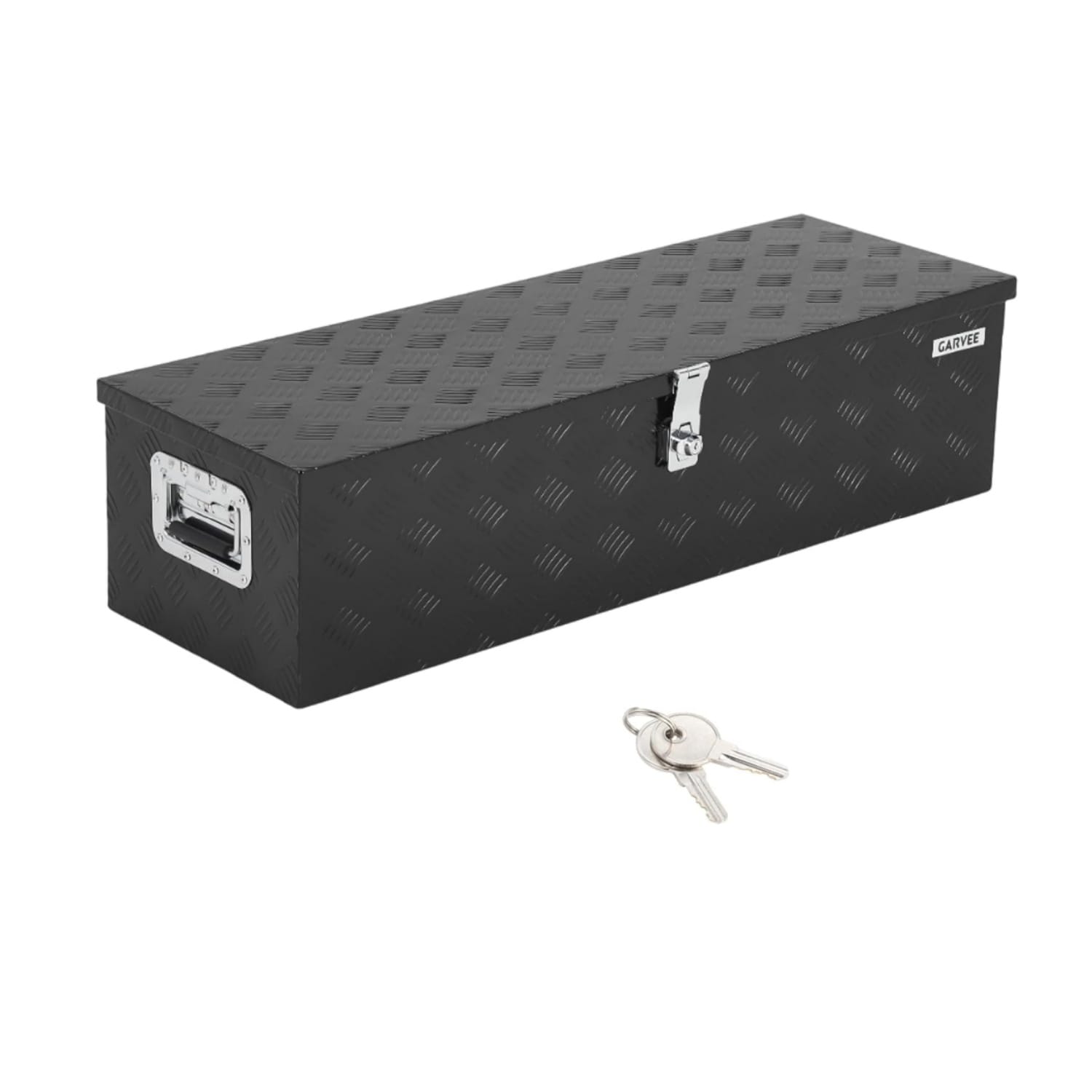 Garvee - 30 x 13 x 9.6 Inches Heavy Duty Aluminum Truck Bed Tool Box Diamond Plate Lockable Stora...