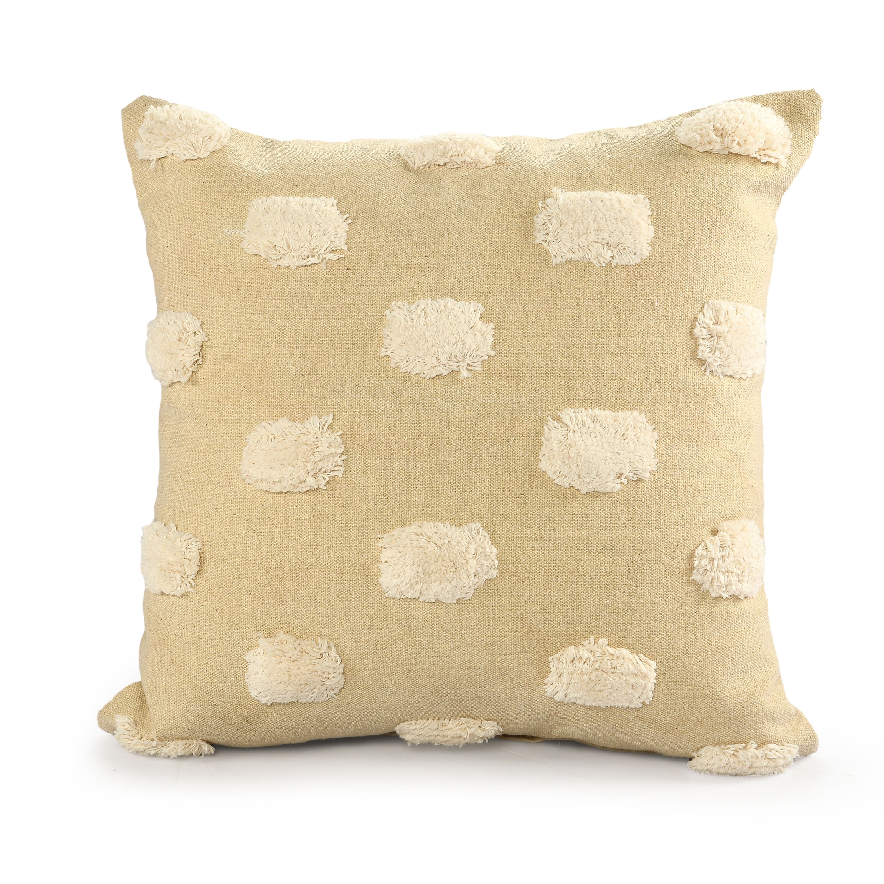 LR Home Zeal 20-in x 20-in Cream/White Indoor Decorative Pillow in 