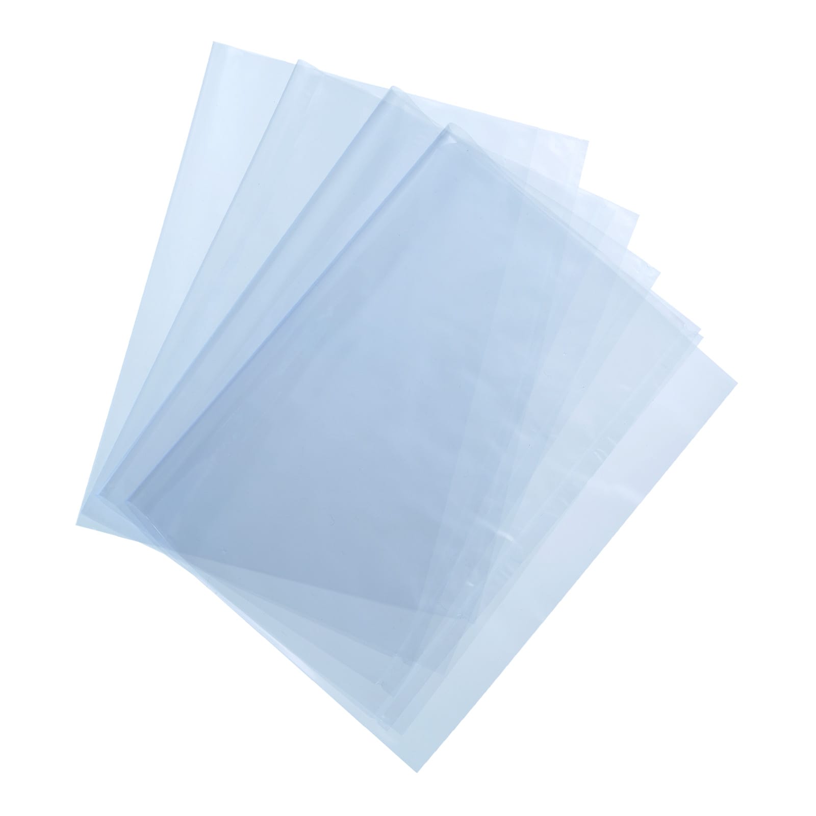 Unique Bargains 100Pcs 18x12.5 Inch Shrink Wrap Bags Blue Clear PVC Heat Shrink Wrap for Gift Basket Bath Soaps Candles and Homemade DIY Projects