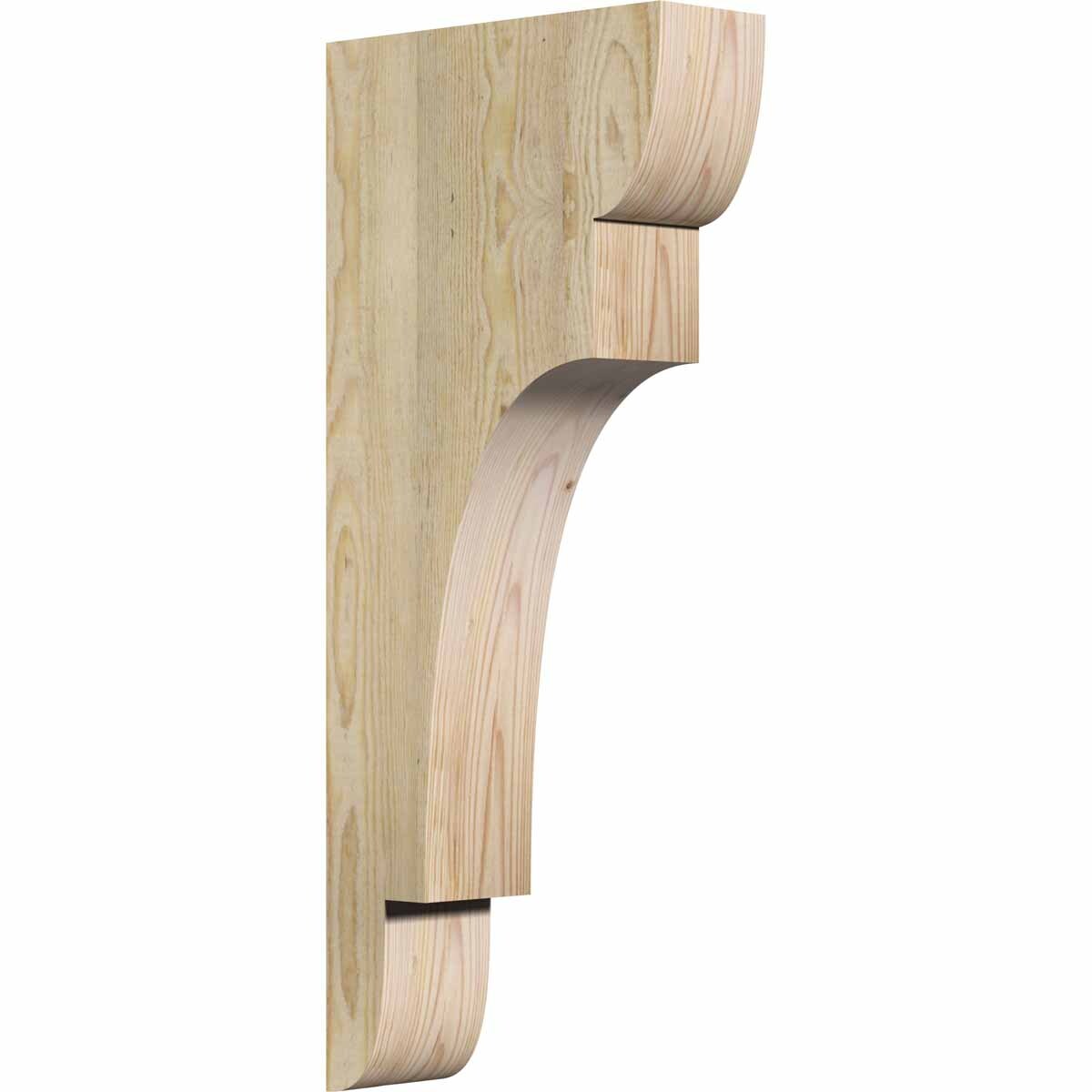 Ekena Millwork COR04X12X28NEB00RDF 4-in x 12-in x 28-in New brighton Unfinished Douglas fir Wood Paintable/Stainable Corbel