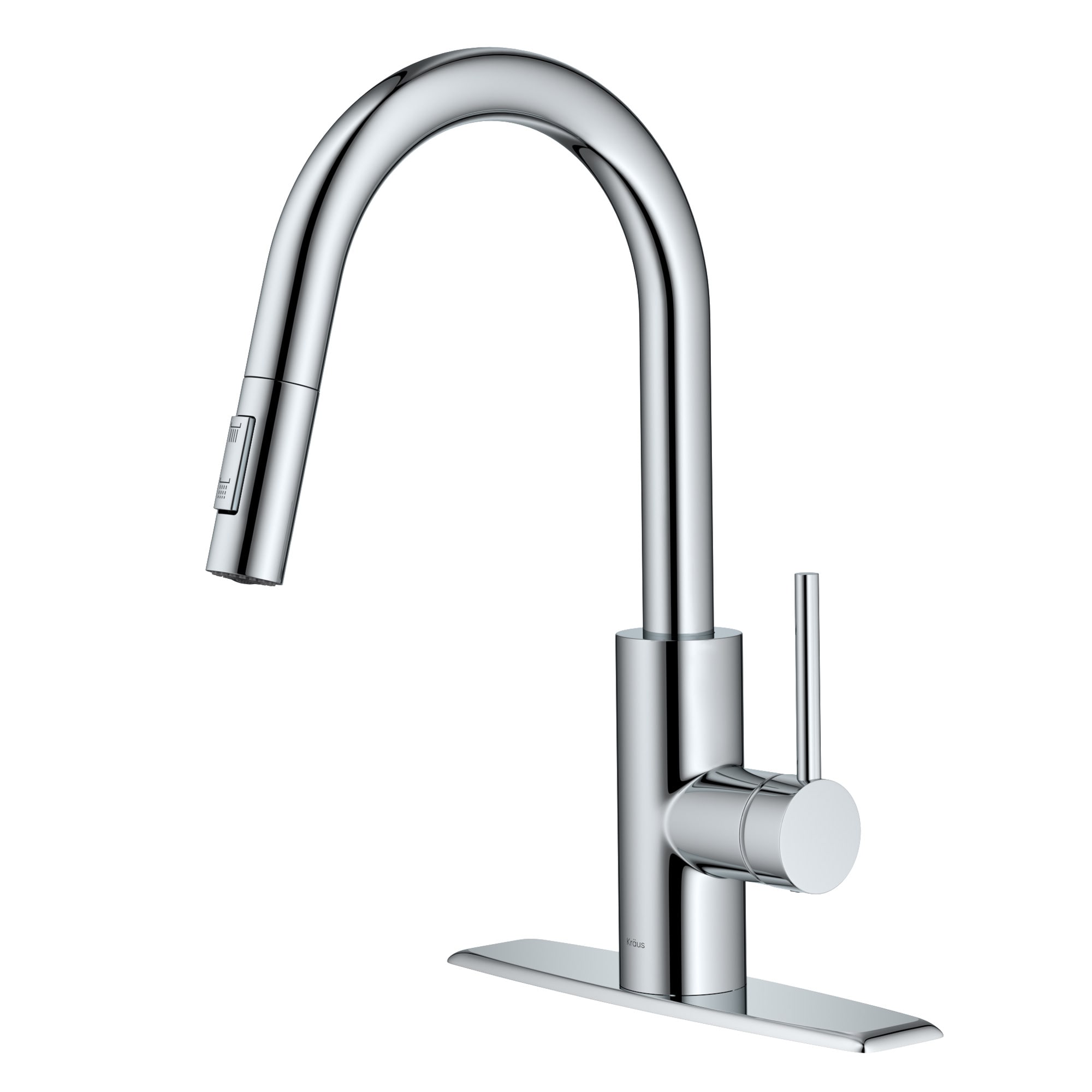 Kraus Oletto Chrome Single Handle Pull-down Kitchen Faucet with