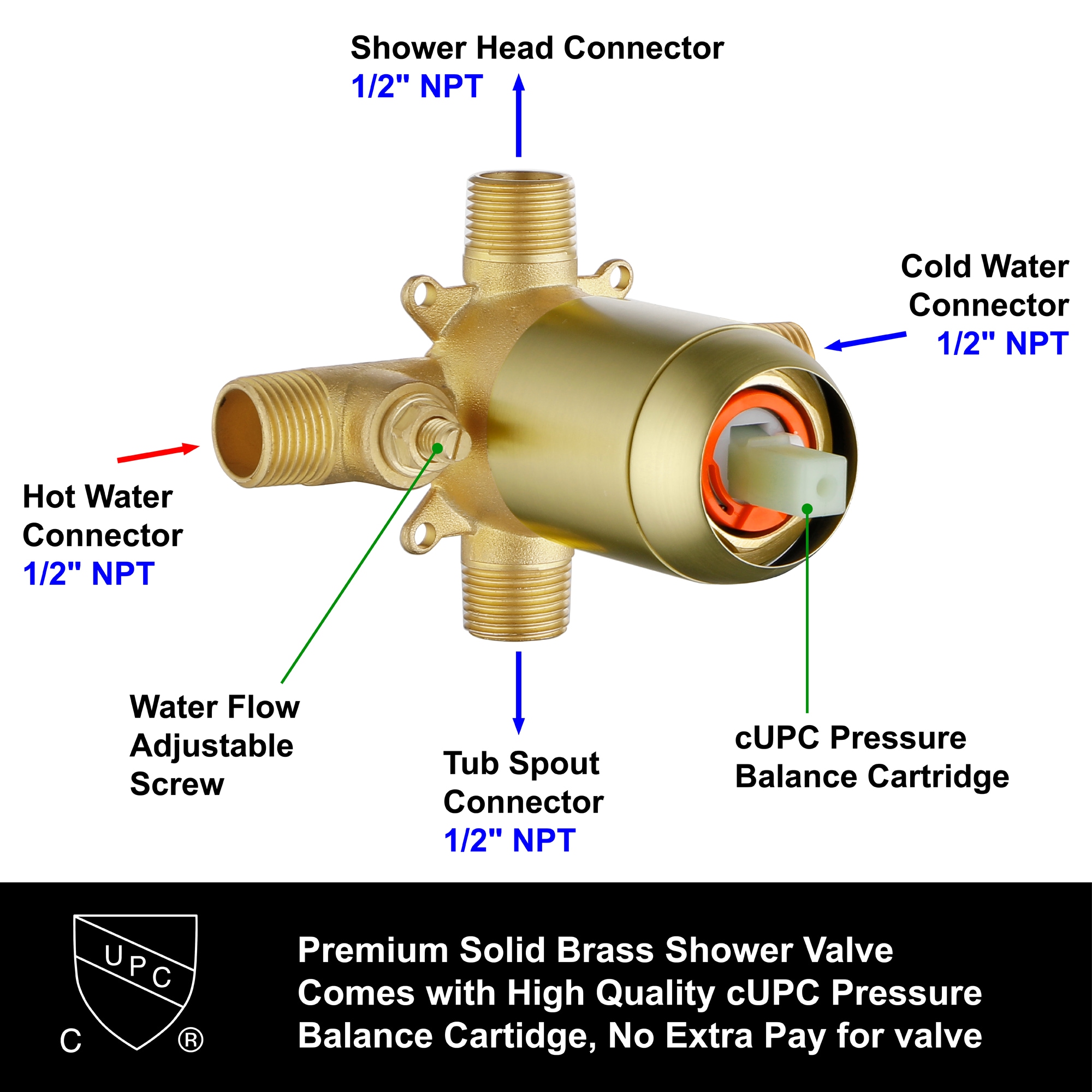 Nestfair SMD8057G Tub-Shower-Faucets - View #6