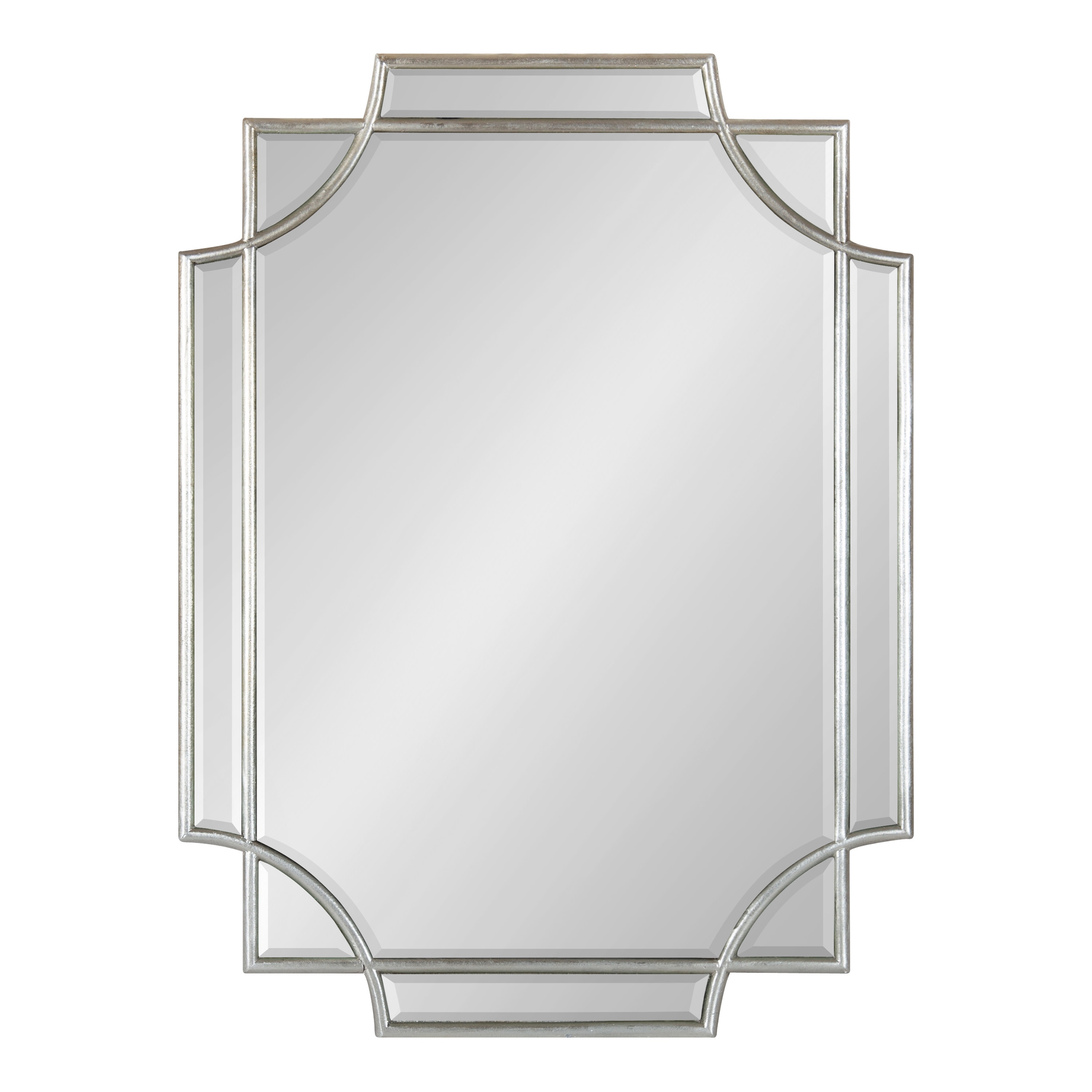 Kate and Laurel Minuette 18-in W x 24-in H Silver Framed Wall Mirror in ...