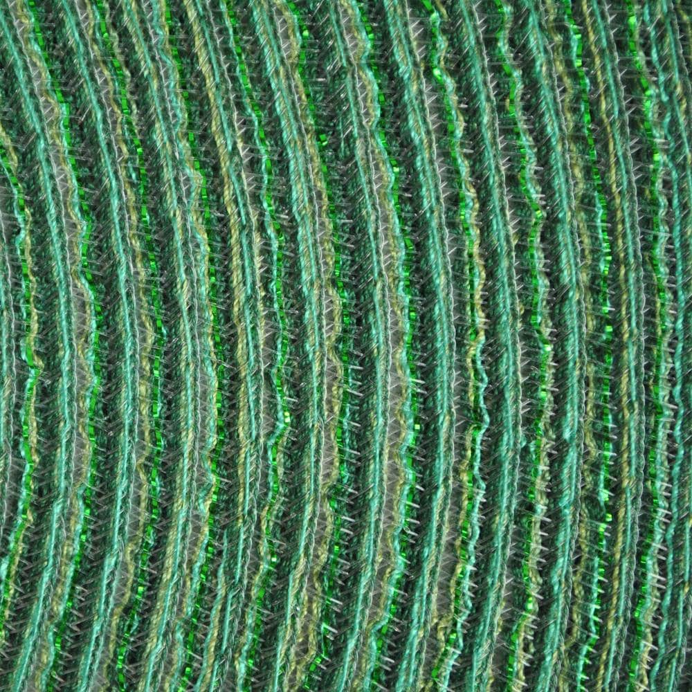 Pistachio Green Woven Fabric Round Placemats, Set of 6