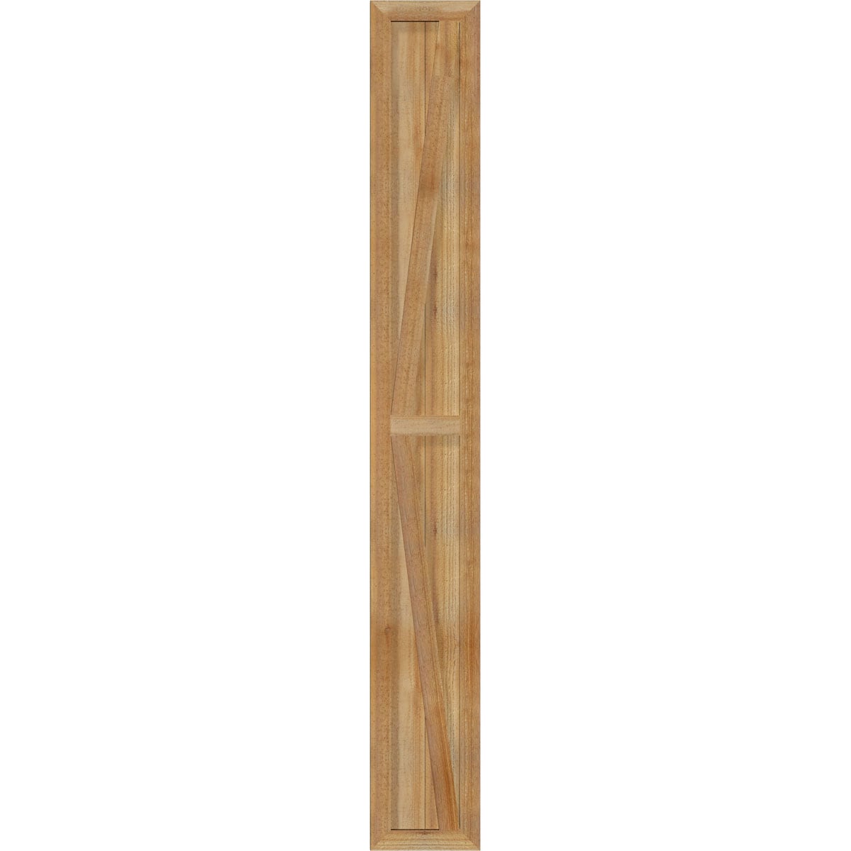 Ekena Millwork RBF06Z11X083RWR 10.75-in W x 83-in H Unfinished Paintable/Stainable Board and batten Framed with z-bar Wood Exterior Shutters ( 2 -Pack )