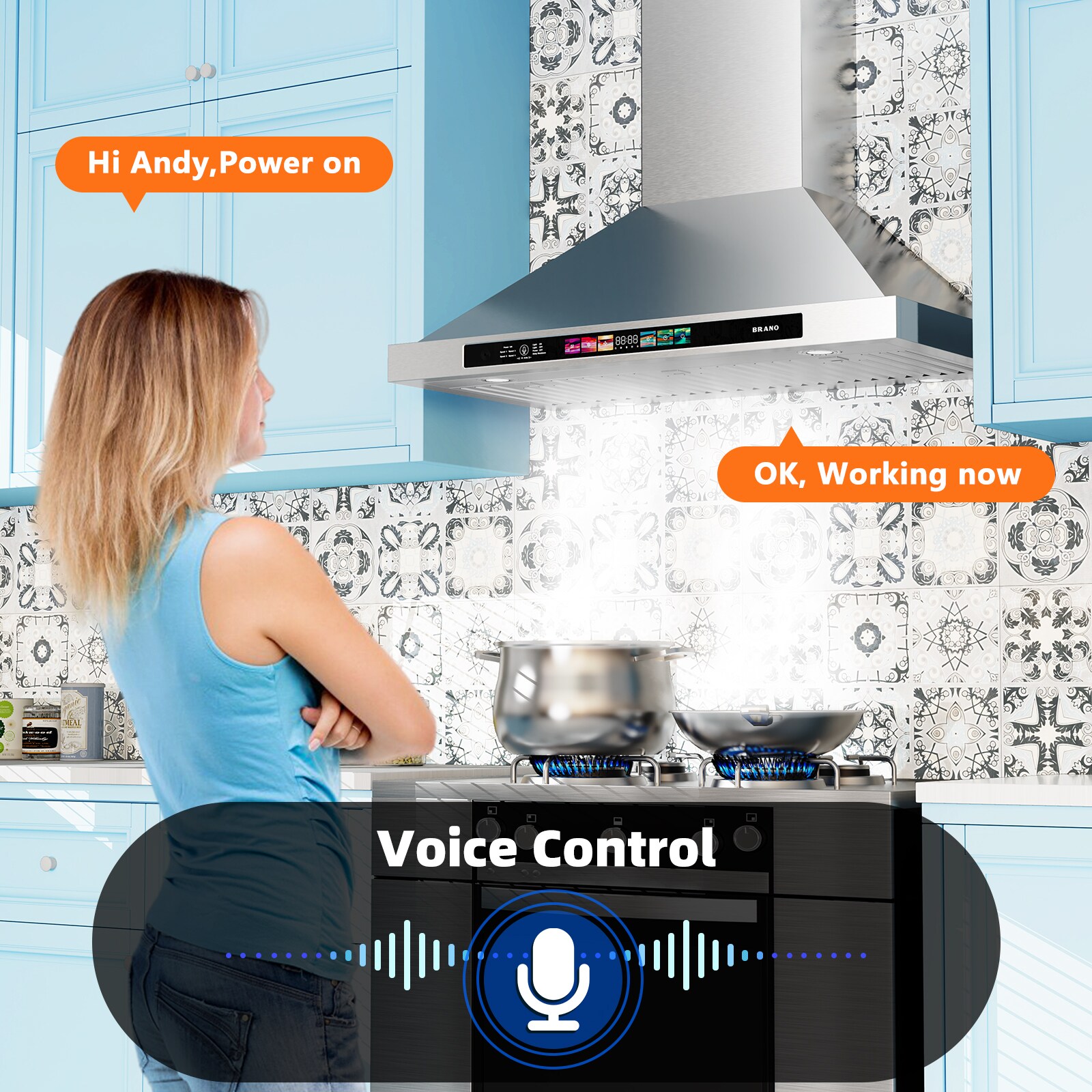 Damerin IU-RD09 Wall-Mounted-Range-Hoods - View #9