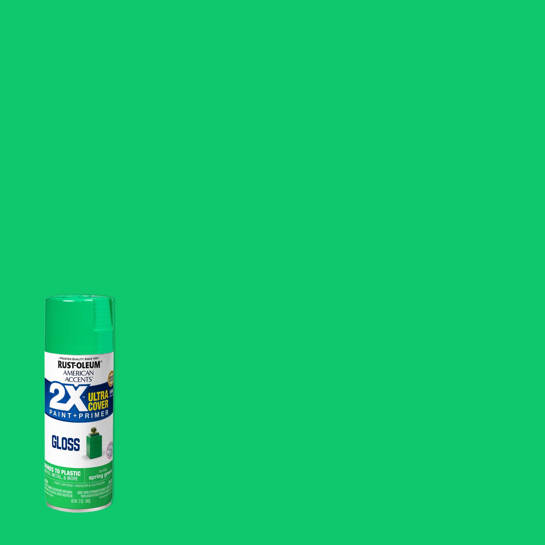 Rust-Oleum 2X Ultra Cover Gloss Spring Green Spray Paint and Primer In ...