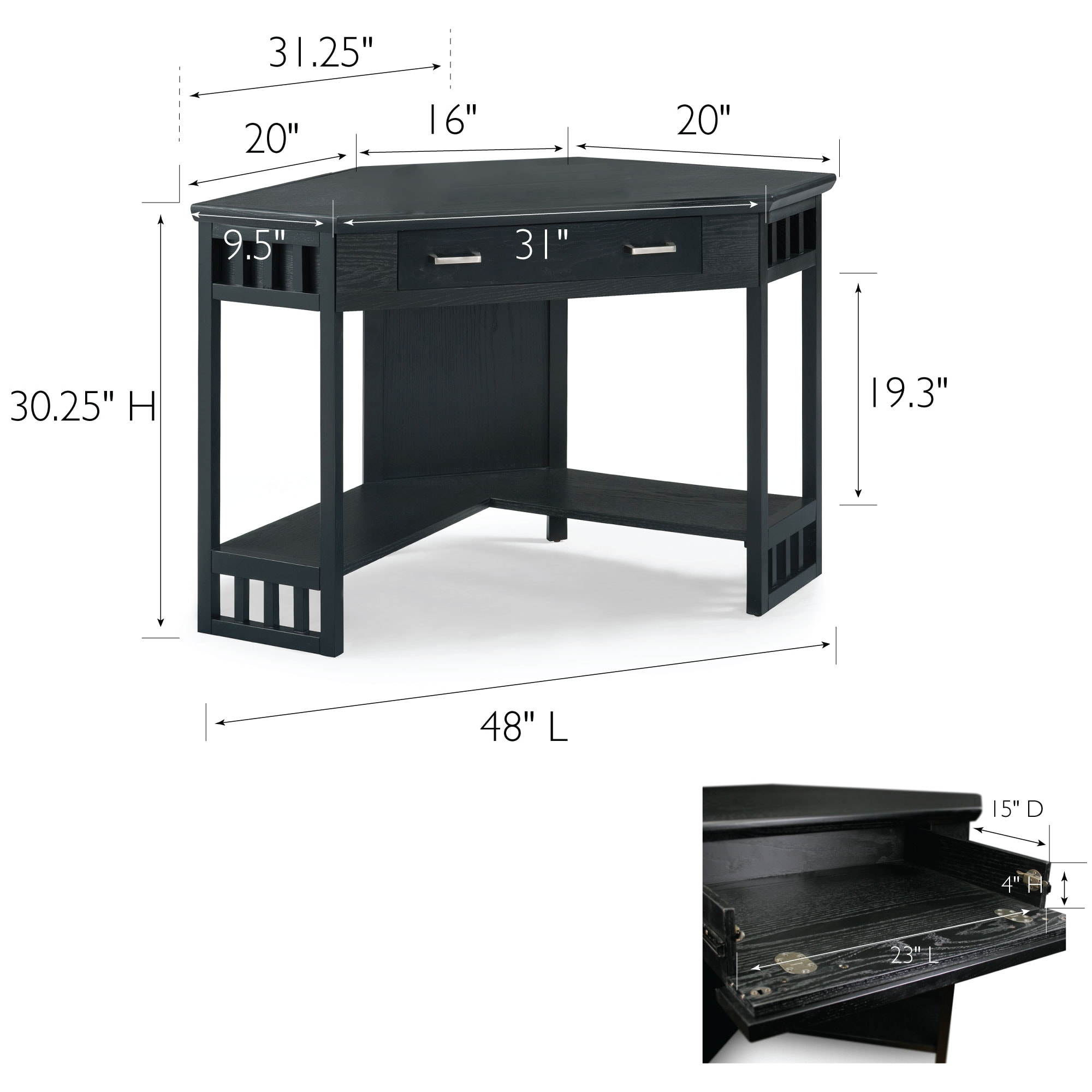 Leick Home 83430 desks - View #3