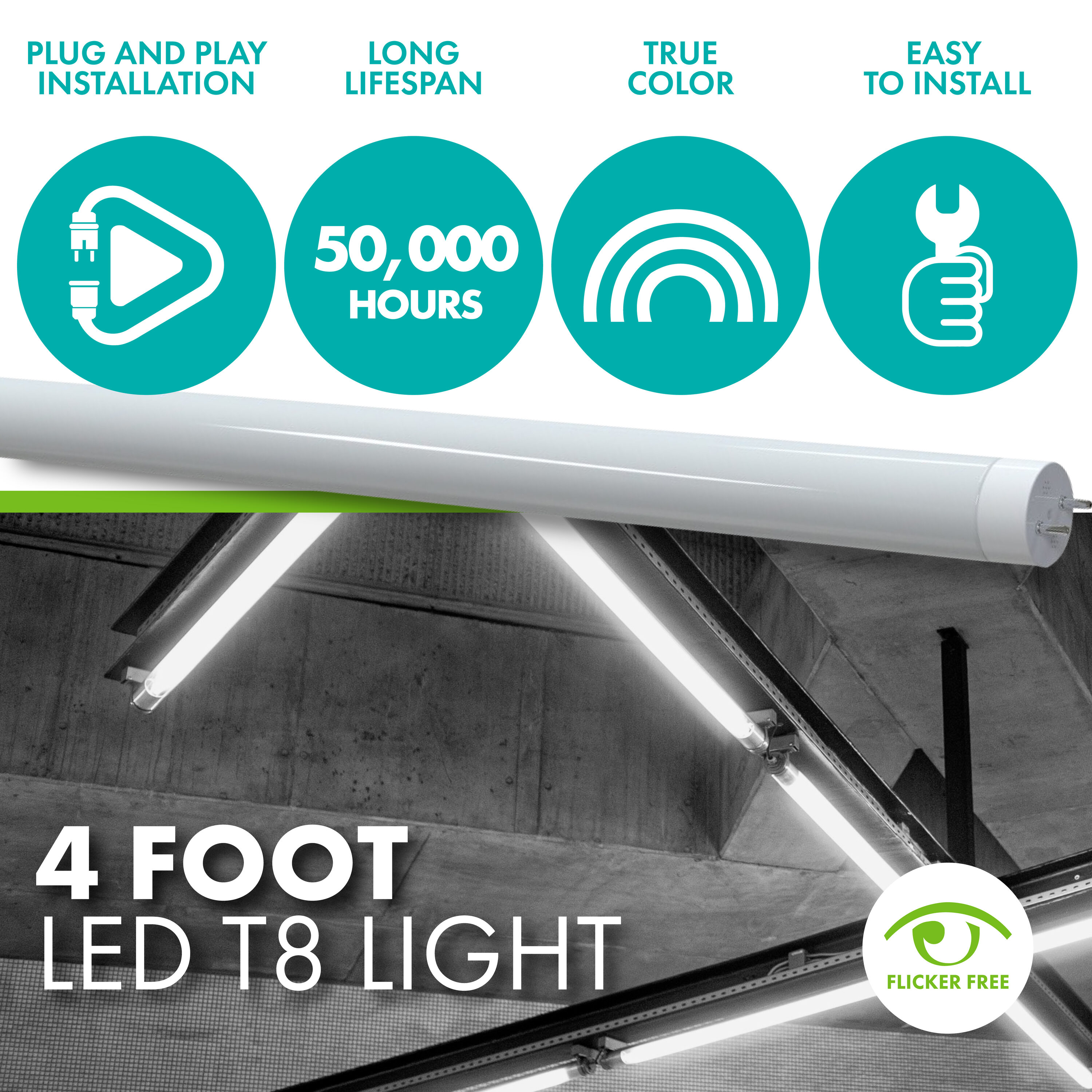 Simply Conserve L11T8G50A-25 Led-Tube-Light-Bulbs - View #3