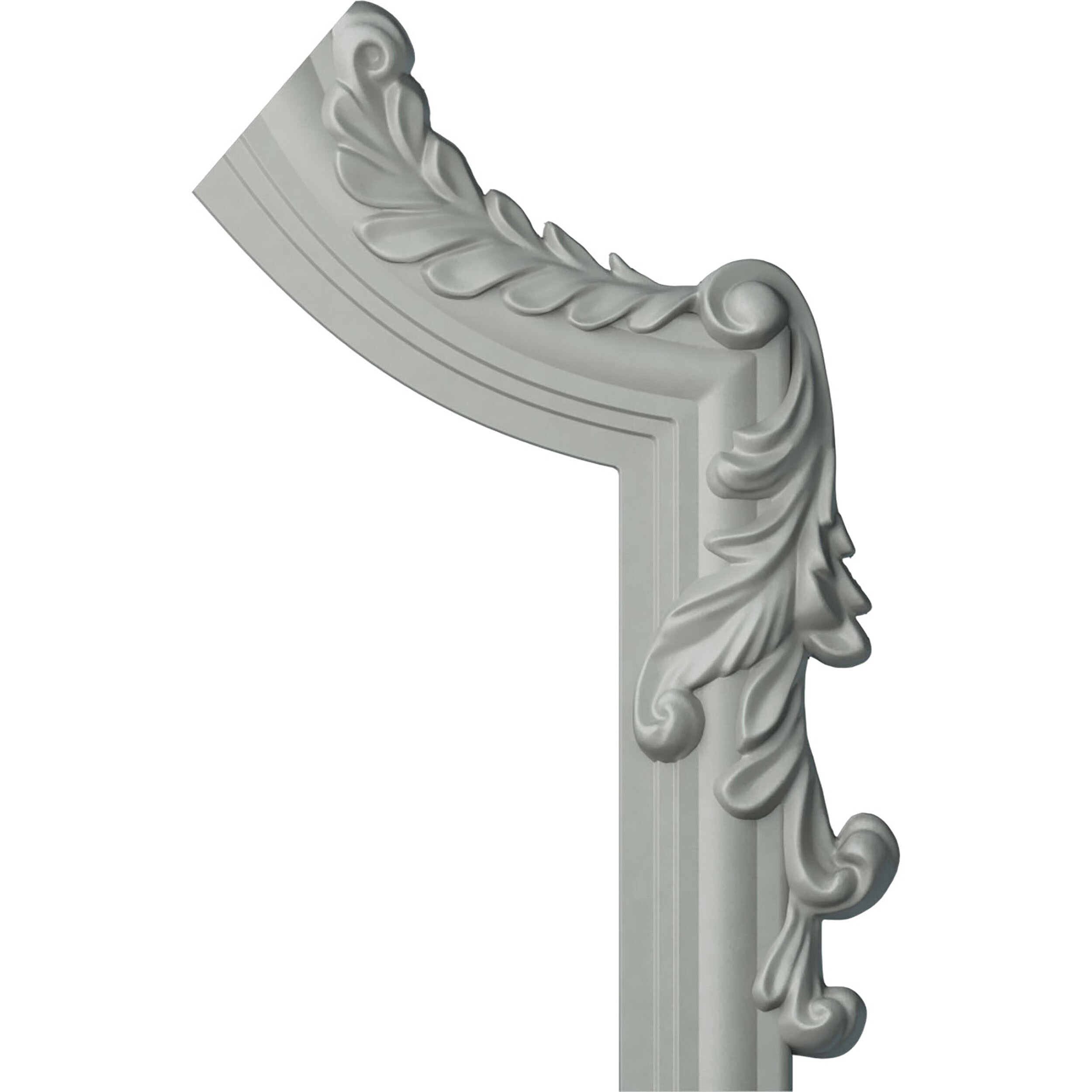 Ekena Millwork PML07X11HI-R Hillsborough Primed Urethane Panel Corner Picture Frame Moulding