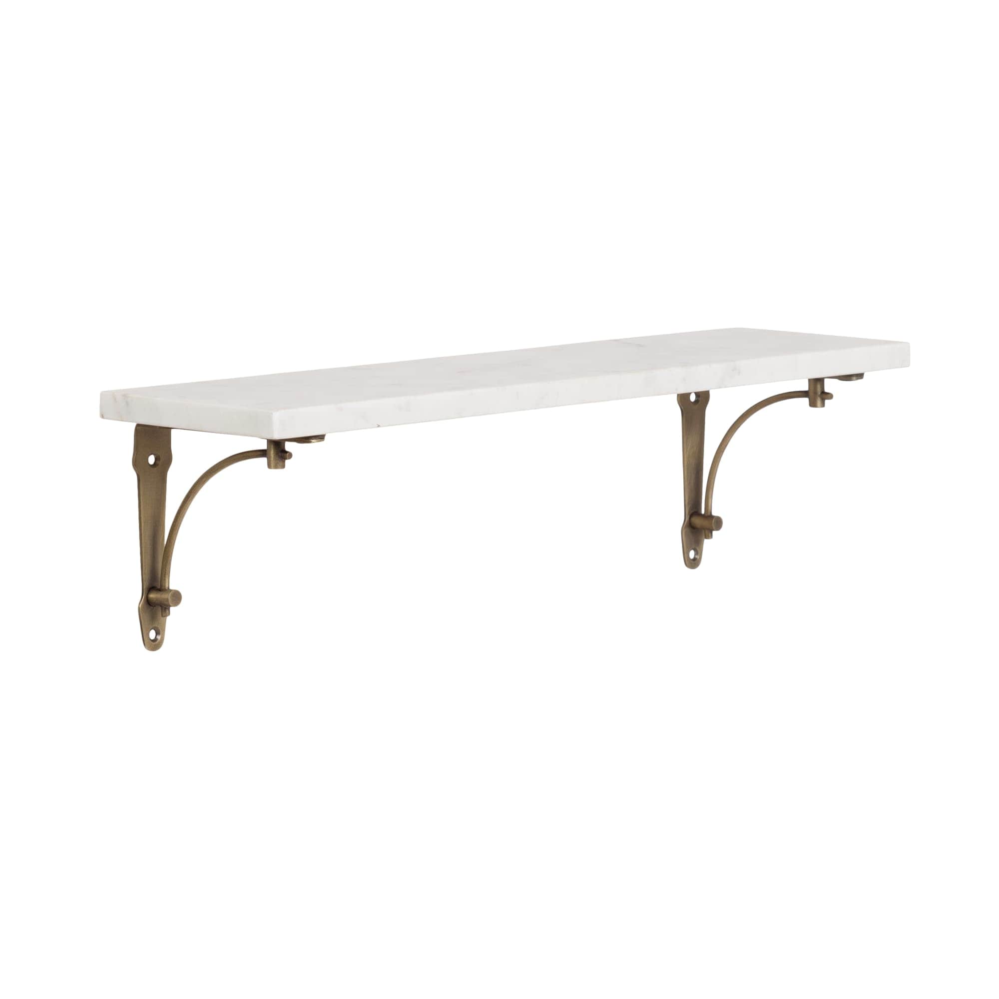 Kate and Laurel Hatley Marble Wall Shelf
