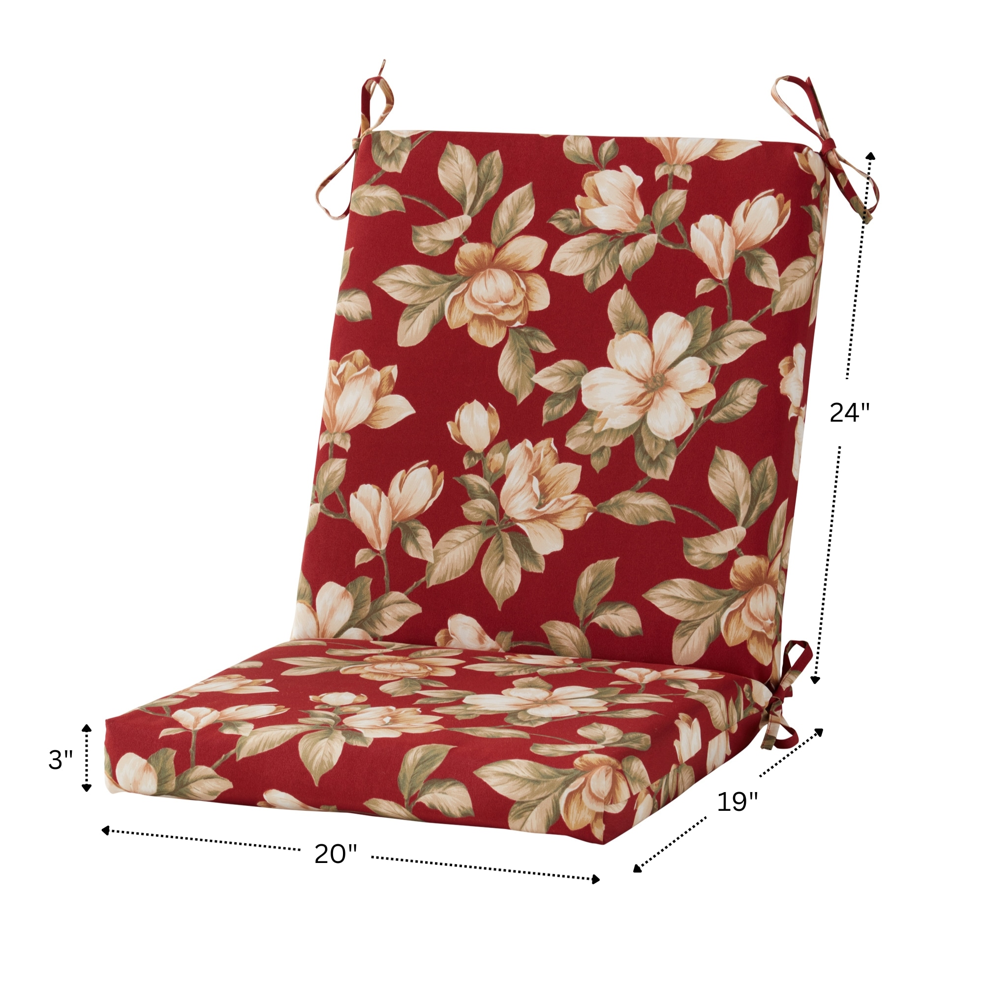 Greendale Home Fashions OP1900-ROMAFLORAL Patio-Furniture-Cushions - View #6
