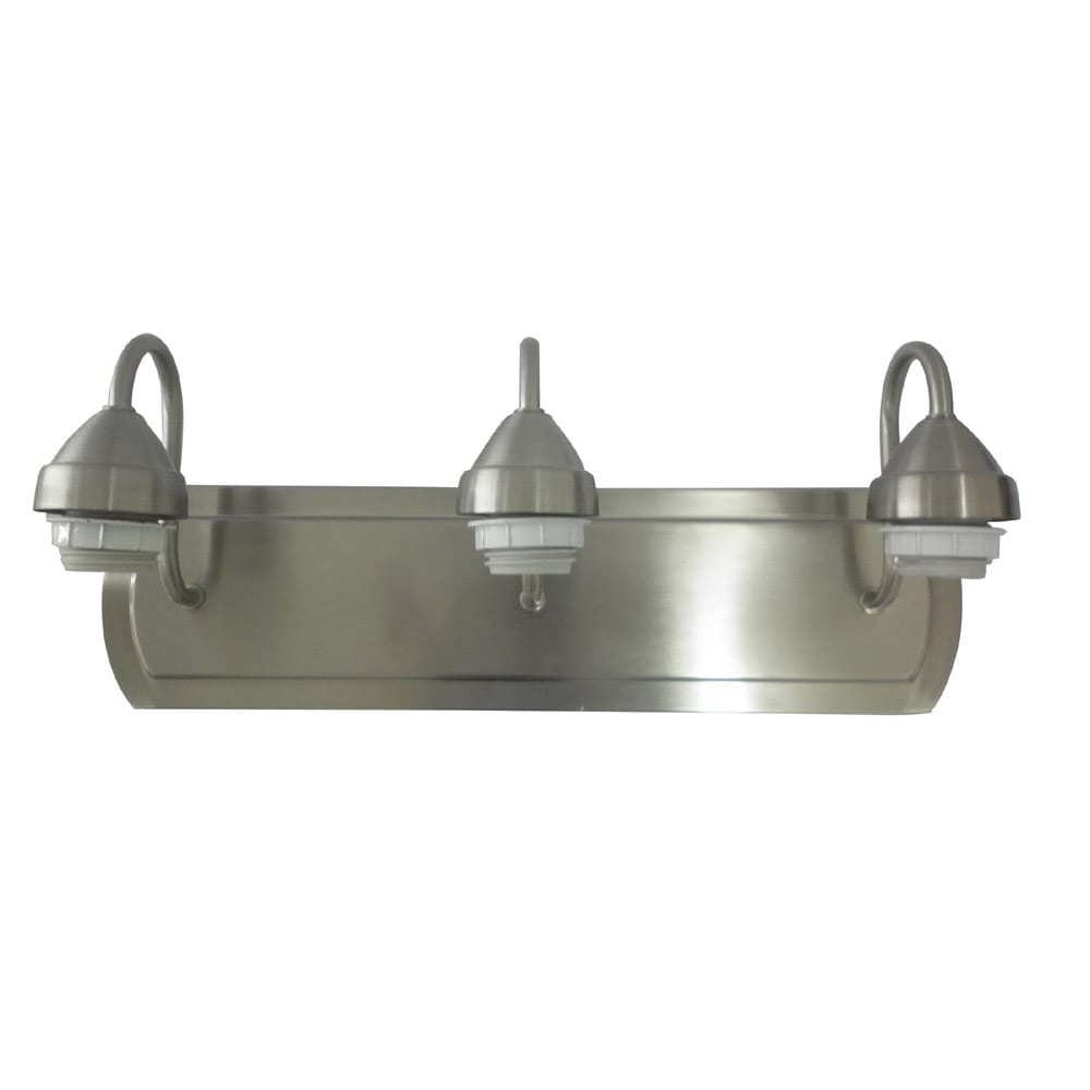 Style Selections 18-in 3-Light Brushed Nickel Transitional Vanity Light in  the Vanity Lights department at