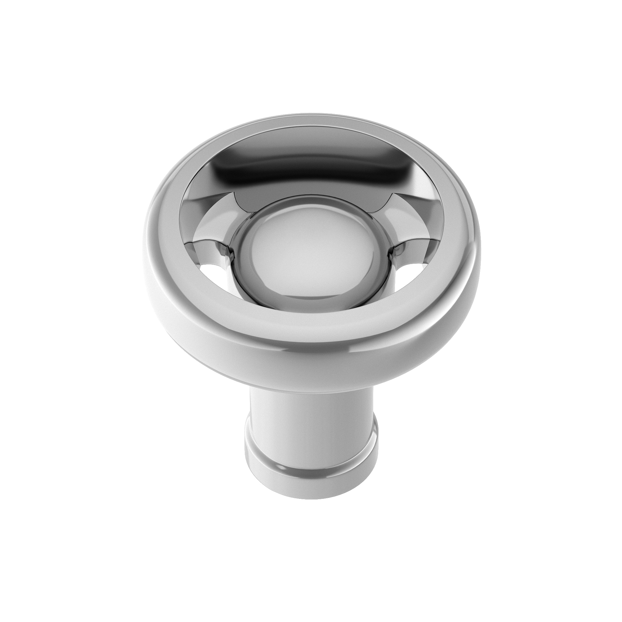 Richelieu BP220936140 Steampunk 1-7/16-in Chrome Round Transitional Cabinet Knob